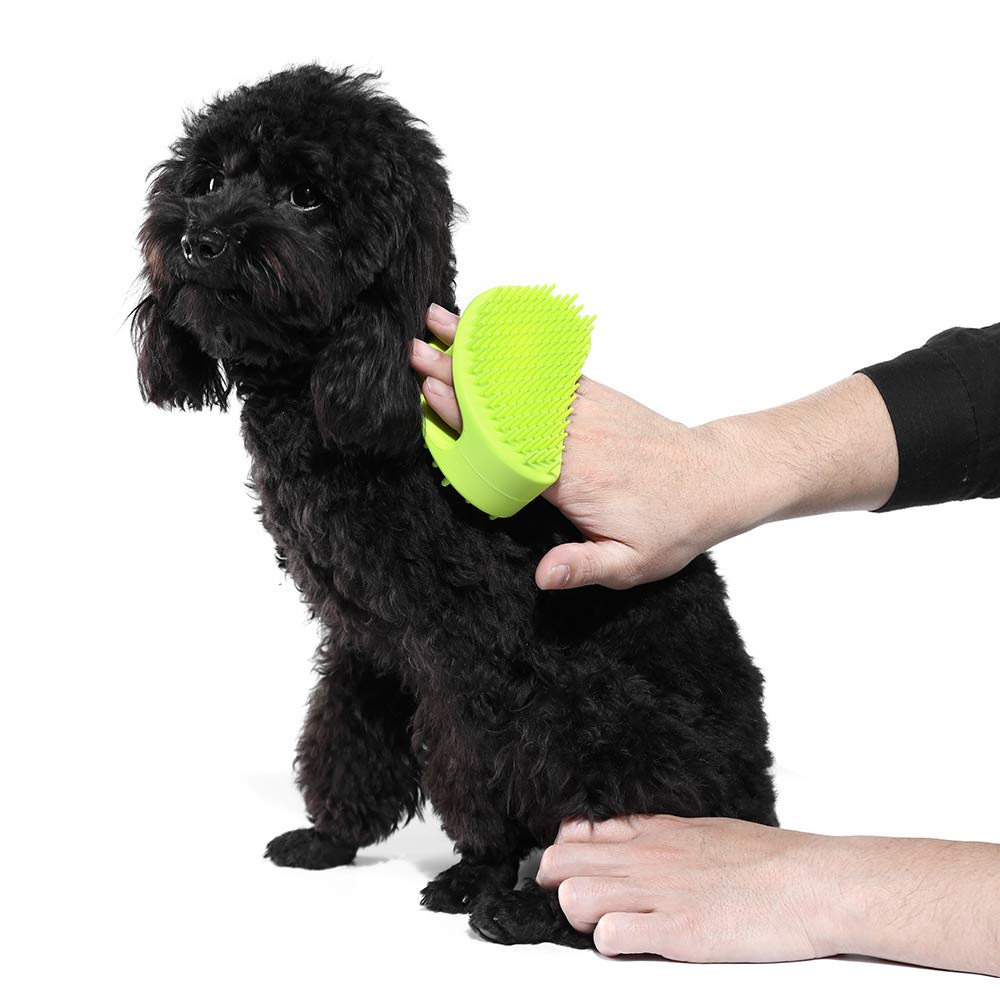 Dog Brush & Cat Brush, Soft Silicone Dog & Cat Grooming Brush, Pet Bath & Massage Brush For Cats And Dogs With Short Or Long Hair, Cat Slicker Shedding Hair Brush Blue