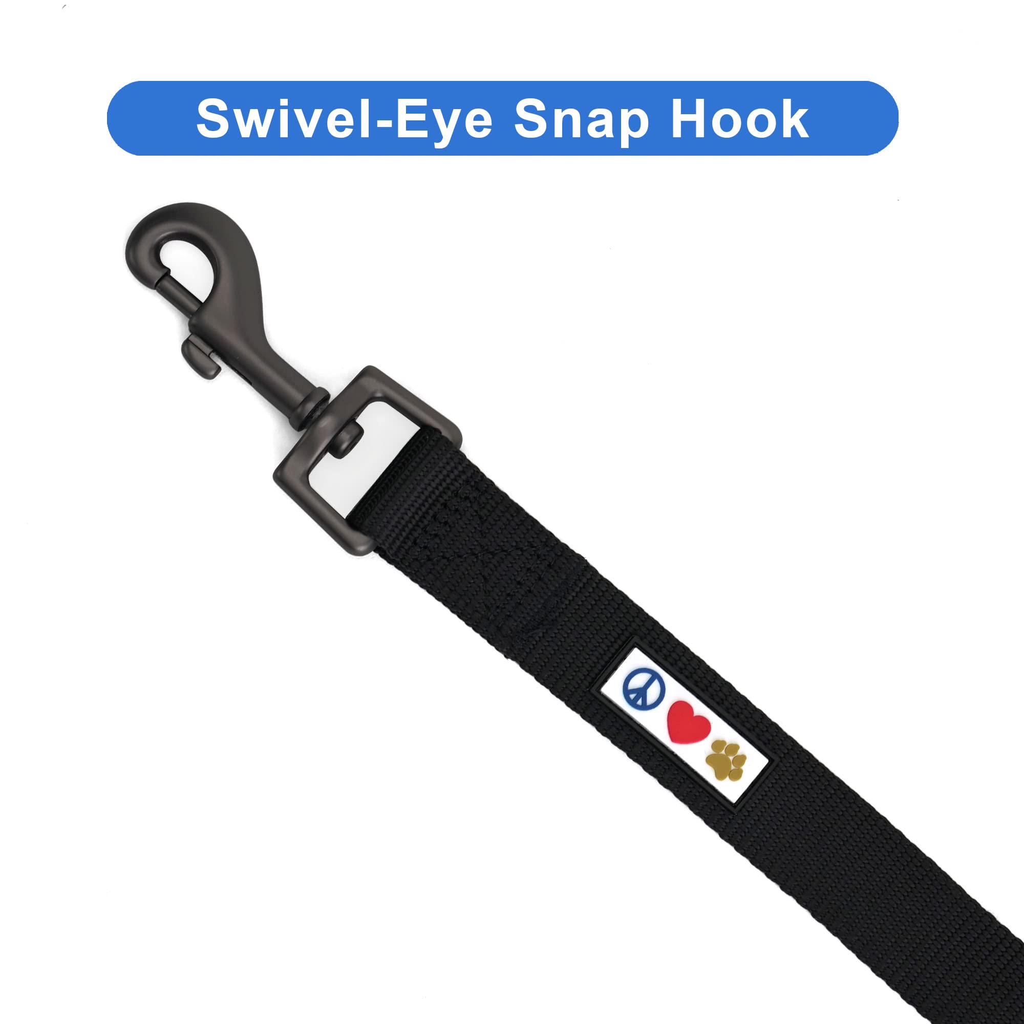 Pawtitas 6 Ft Solid Color Leash For Puppy Leash Dog Leash Comfortable Handle Dog Training Leash 6 Ft Dog Leash Extra Small Dog Leash/Small Dog Leash Black Dog Leash