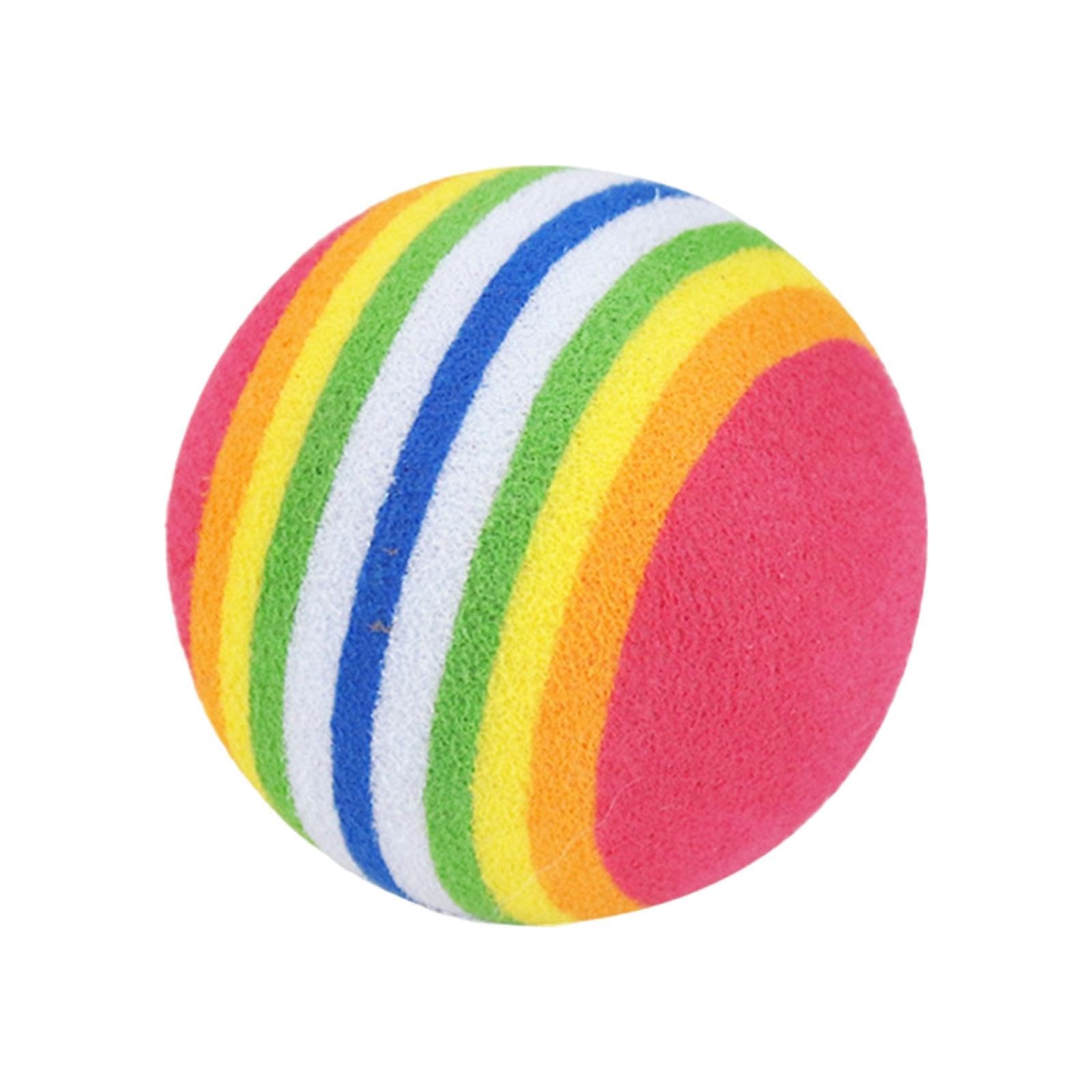 Atorse Cat Rainbow Toy Ball Small Dogs Puppy Toy Pet Toy Activity Interactive Pet Supplies | Cat Supplies | Toys