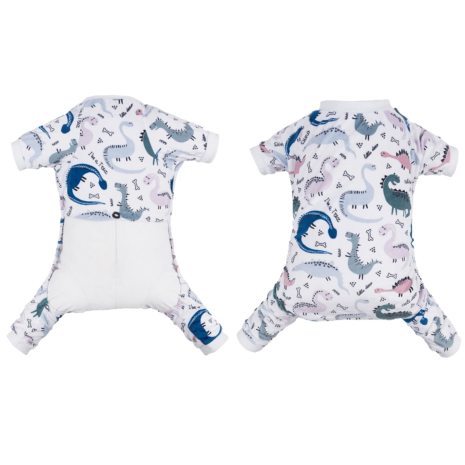 Cutebone Soft Puppy Pajamas Cute Dog Pjs Jumpsuit Pet Clothes Apparel P160M Medium