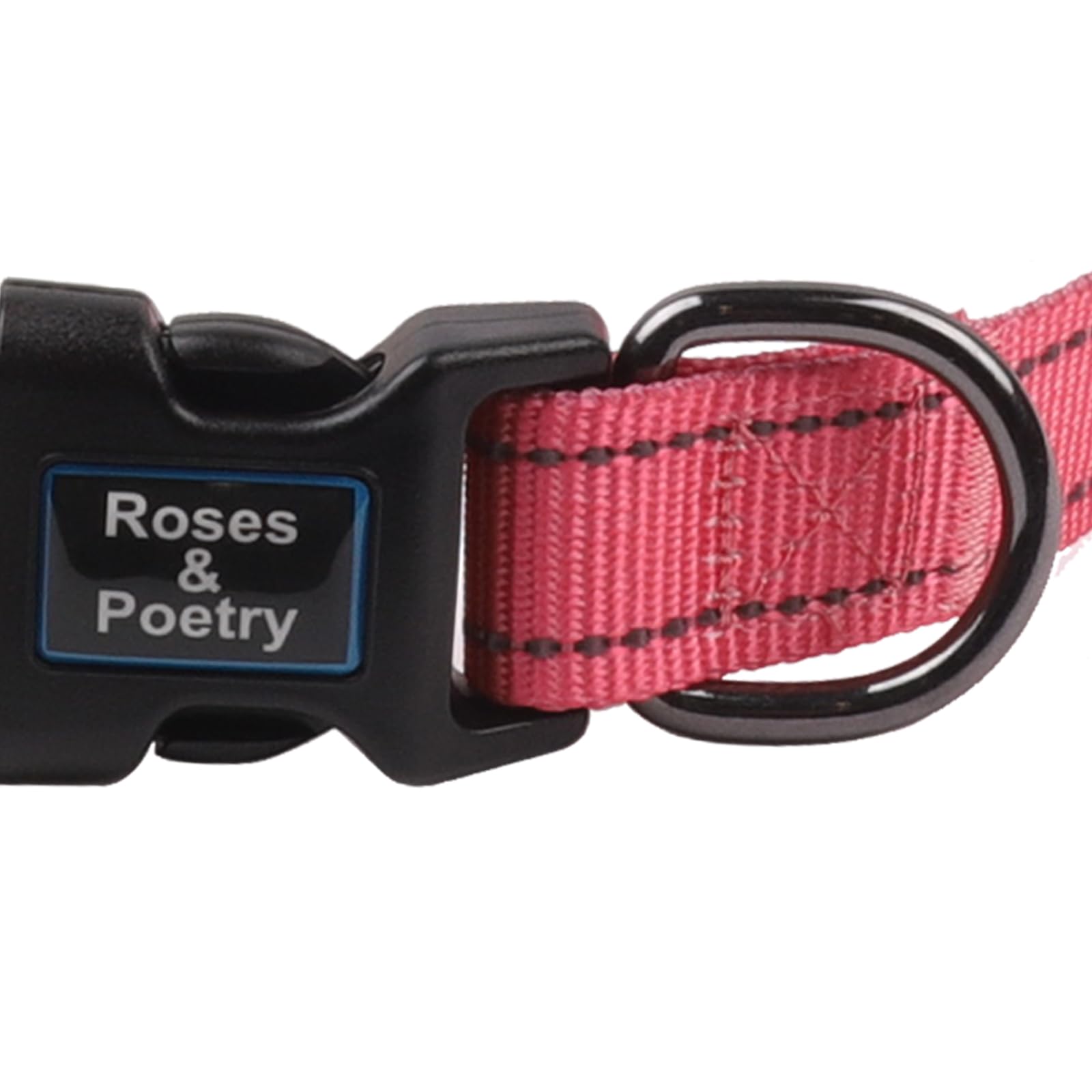 Roses&Poetry Pink Dog Collar For Female Dogs Reflective With Pink Gradient Color, Adjustable Xsmall Puppy Collars Tiny For Small