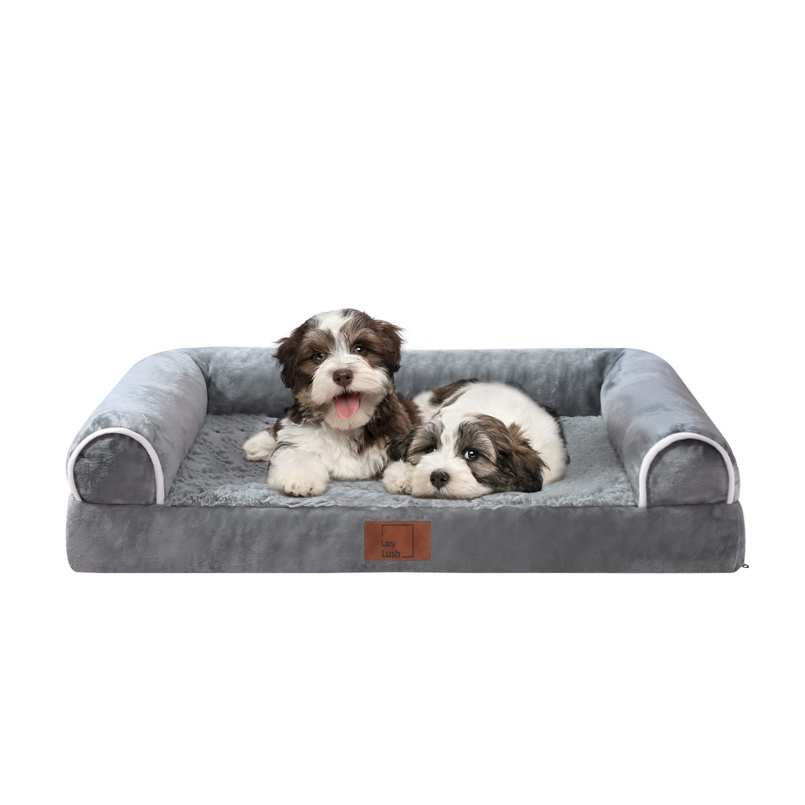 Lazy Lush Medium Dog Bed, Dog Beds for Medium Large Dogs, Large Dog Bed with Removable Washable Cover, Outdoor Dog Bed, Dog Beds