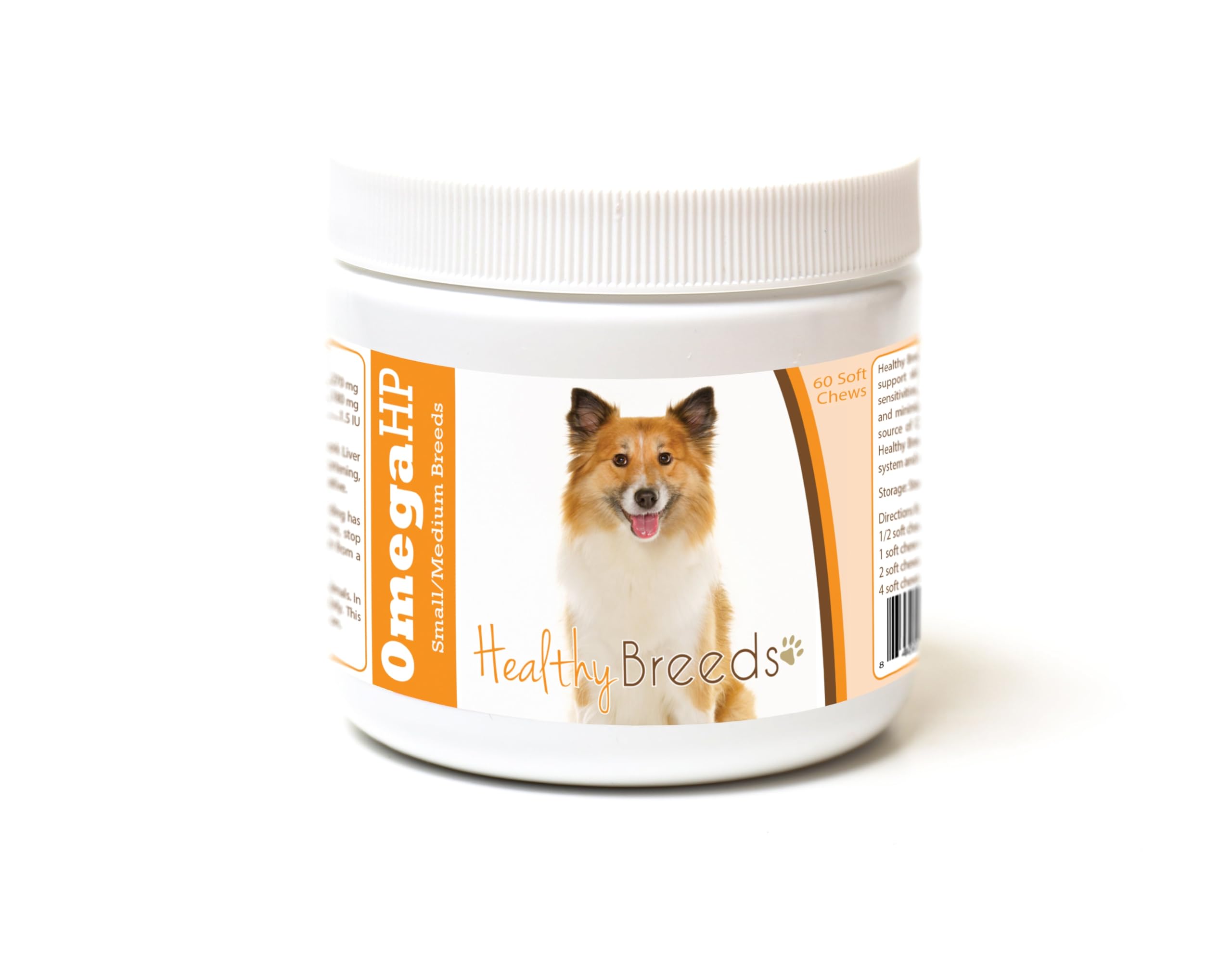 Healthy Breeds Icelandic Sheepdog Omega HP Fatty Acid Skin and Coat Support Soft Chews 60 Count