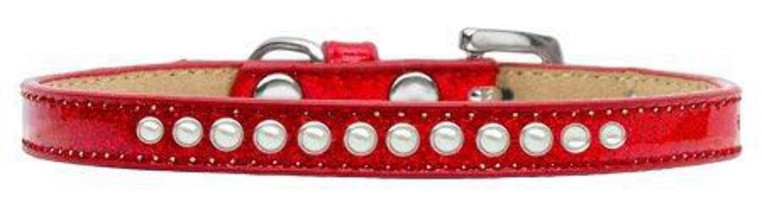 Mirage Pet Products Pearl Red Puppy Dog Ice Cream Collar, Size 12