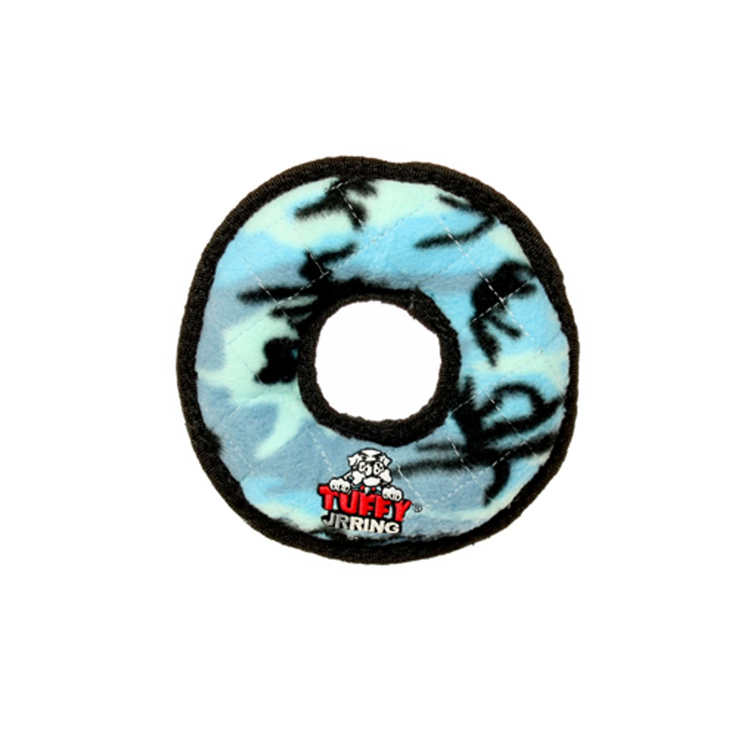 Tuffy - World'S Tuffest Soft Dog Toy -Junior Ring- Camo Blue -Squeakers -Multiple Layers.Made Durable, Strong & Tough.Interactive Play(Tug, Toss & Fetch).Machine Washable & Floats