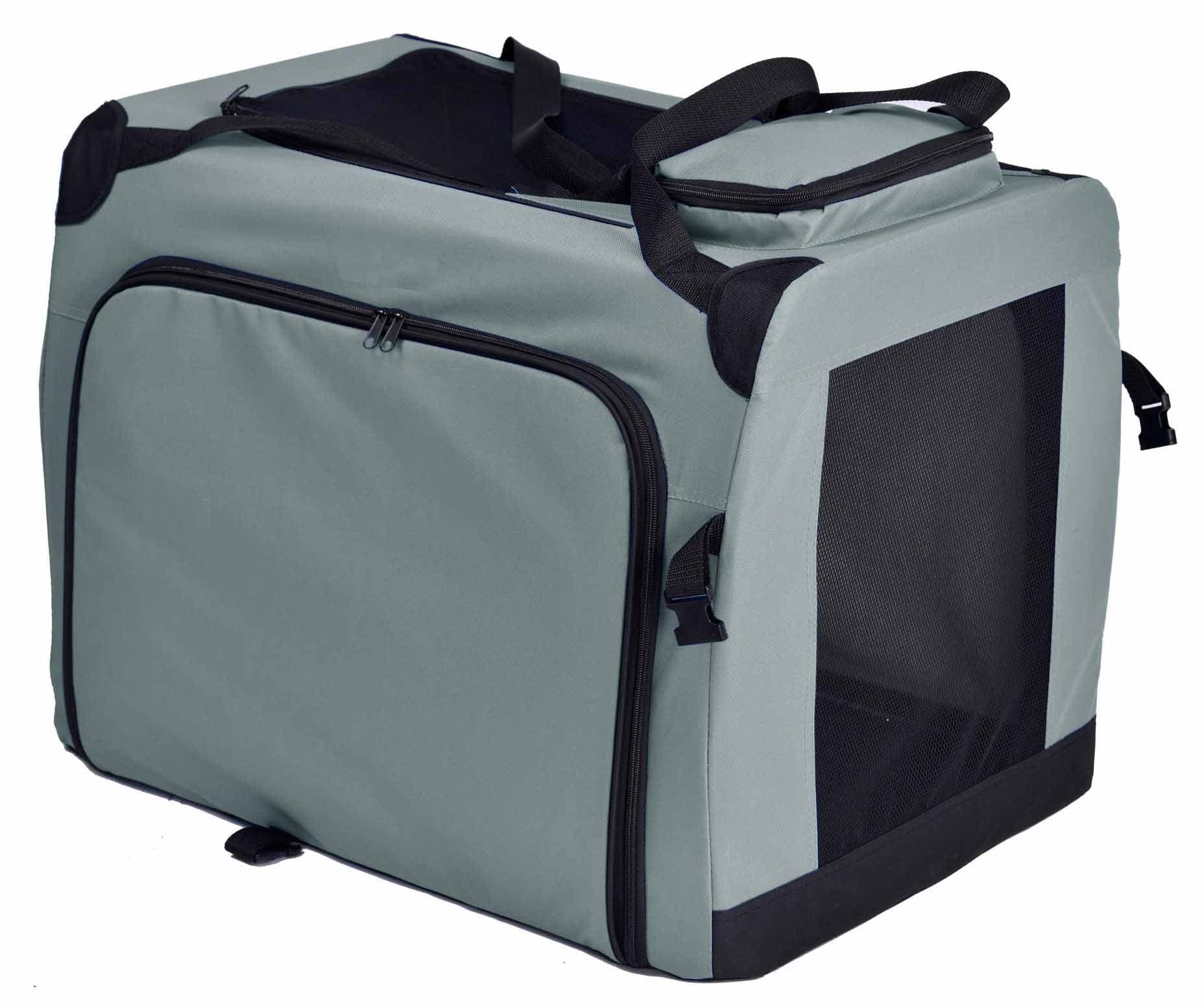 Pet Life Hounda Accordion Metal Framed Soft-Folding Collapsible Dual-Sided Expandable Pet Dog Crate(D0102H70HV7.)