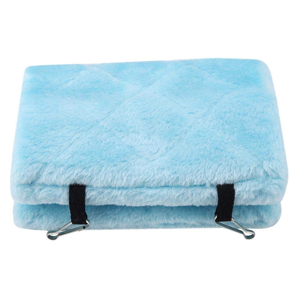 Peony Parrot Hammock Bird Nest Warm Soft Plush Hammock Hanging Cage Tent For Birds Parrot Winter Warm Bed Pet Toy Pouch Cotton Bed (M-Blue)