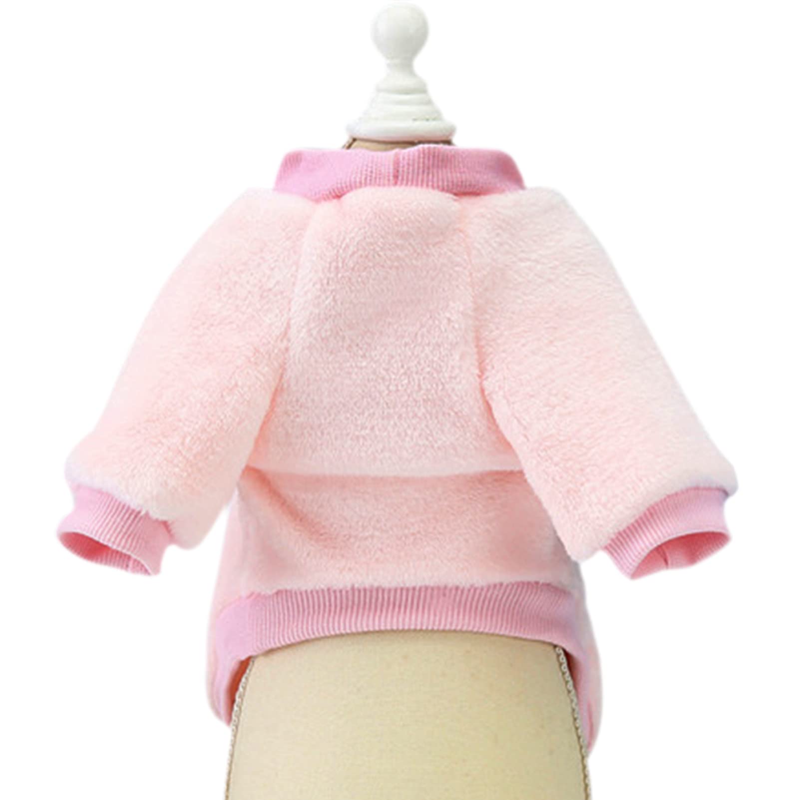 Jecikelon Pet Dog Clothes Dog Sweater Soft Thickening Warm Pup Dogs Shirt Winter Puppy Sweater For Dogs (Z01-Pink, Large)