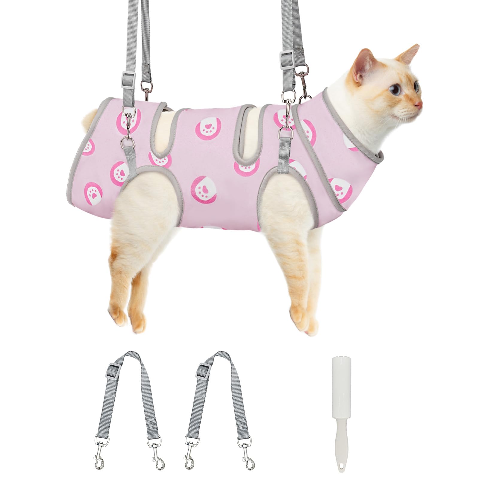Supet Cat Grooming Hammock, Soft Fabric Nail Clipper Hammock, Self-Adhesive Wrap For Cutting Nails, Quickly Calm Down For Medici