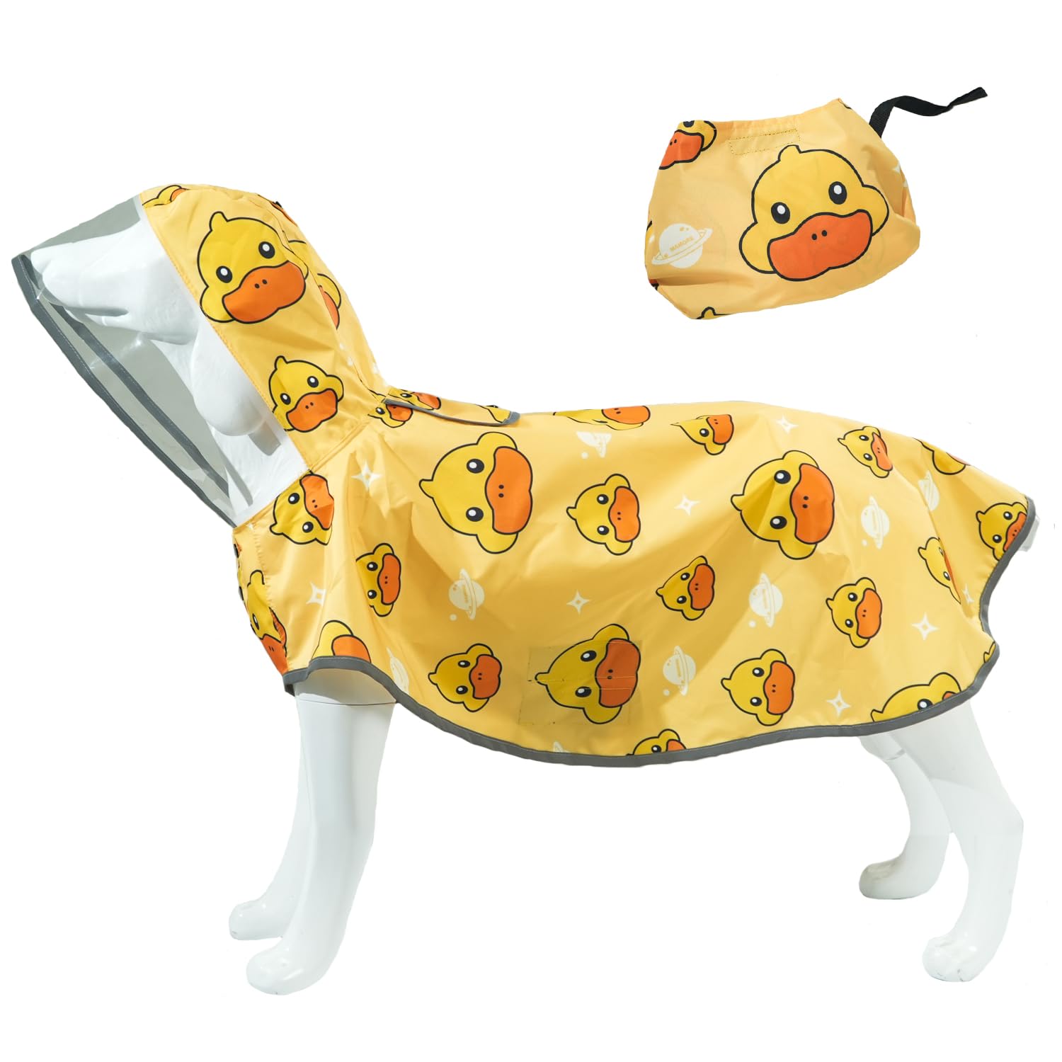 Mamore Dog Raincoat, Waterproof Rain Jacket With Hood For Small Medium Large Dogs And Puppies, Packable Dog Poncho, Reflective, 