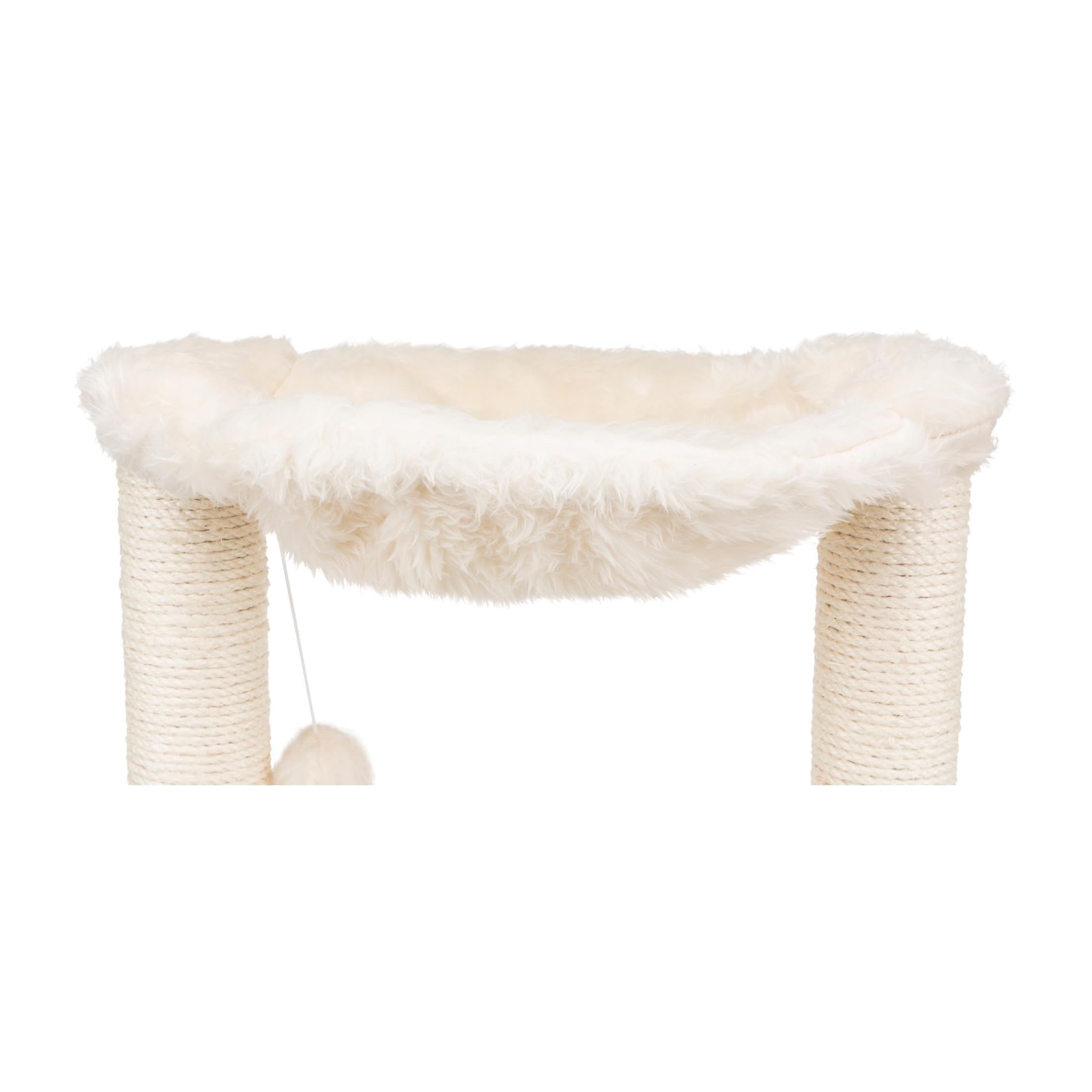Trixie Baza Scratching Post With Hammock  16'' Base, Cream, Small