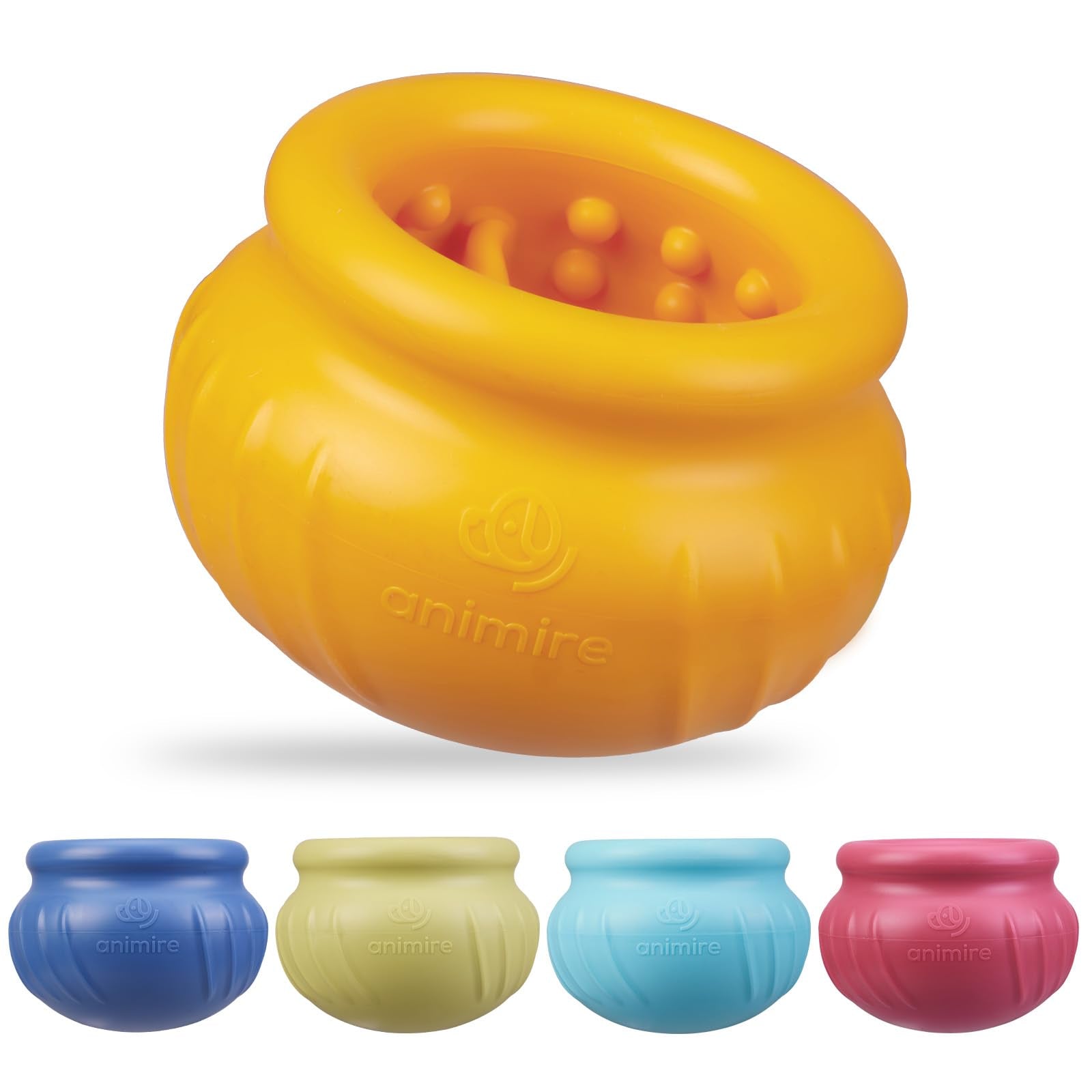 Animire Wobbly Dog Enrichment Lick Toy, Stuffable Frozen Lick Bowl to Keep Dogs Busy, Long-Lasting Interactive Treat Dispensing 
