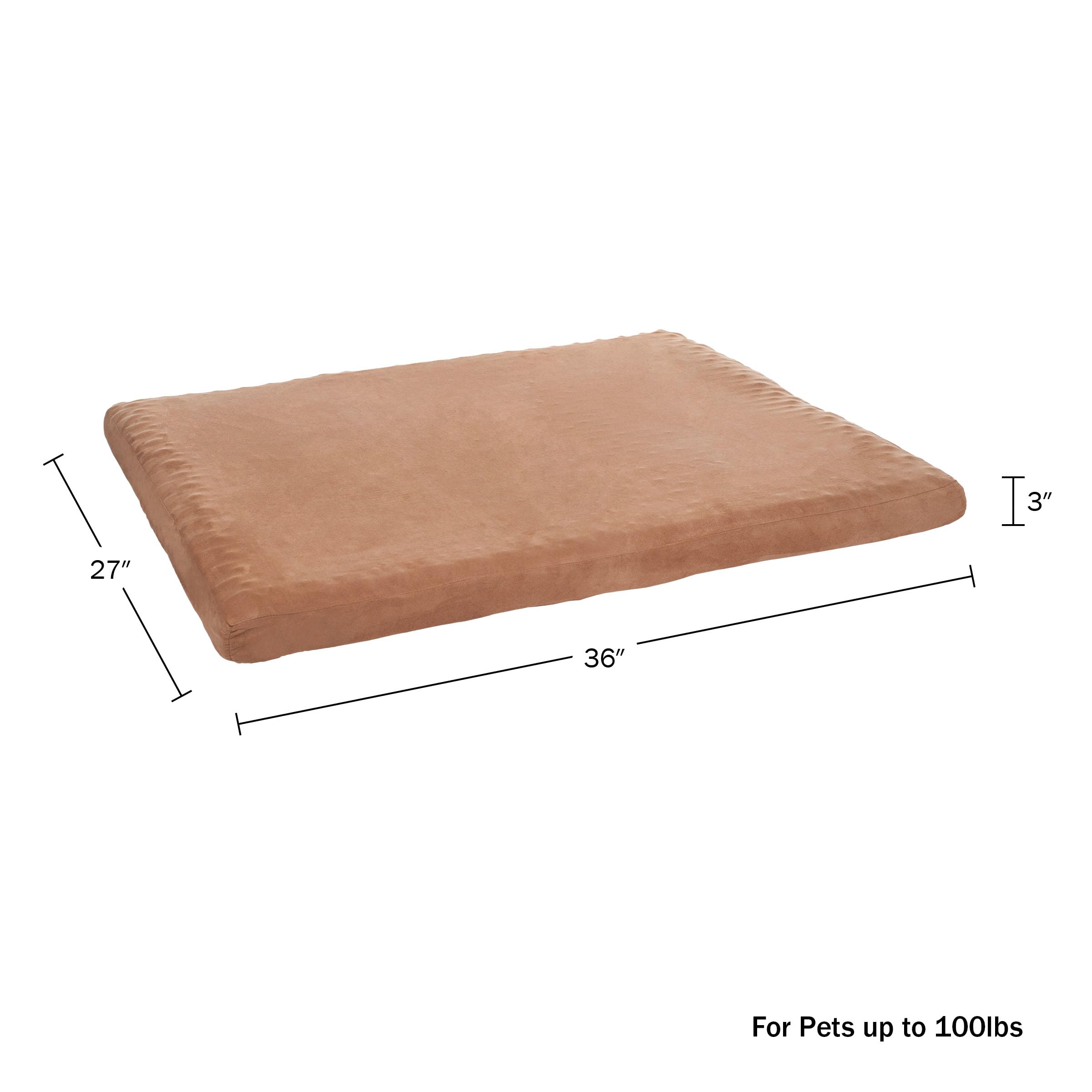 PETMAKER Dog Bed with Removable Cover - 44x35 Egg Crate-Style Foam Orthopedic Pet Bed with Microsuede Cover and Nonslip Backing
