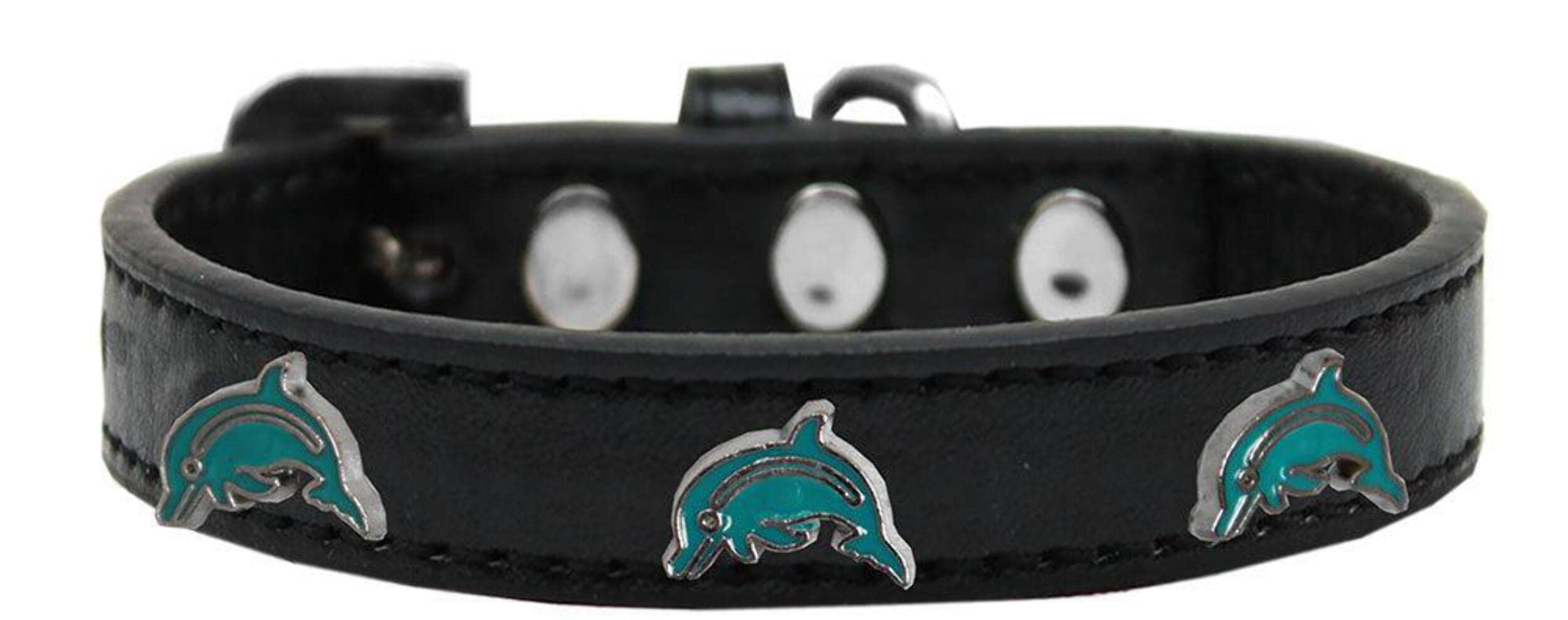 Mirage Pet Products Dolphin Widget Dog Collar Bright Pink Size 18