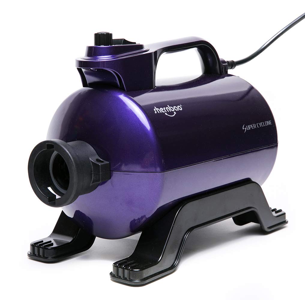 Shernbao High Velocity Dog Grooming Hair Dryer 5.0HP SHD-2600P, Purple, Durable ABS Material
