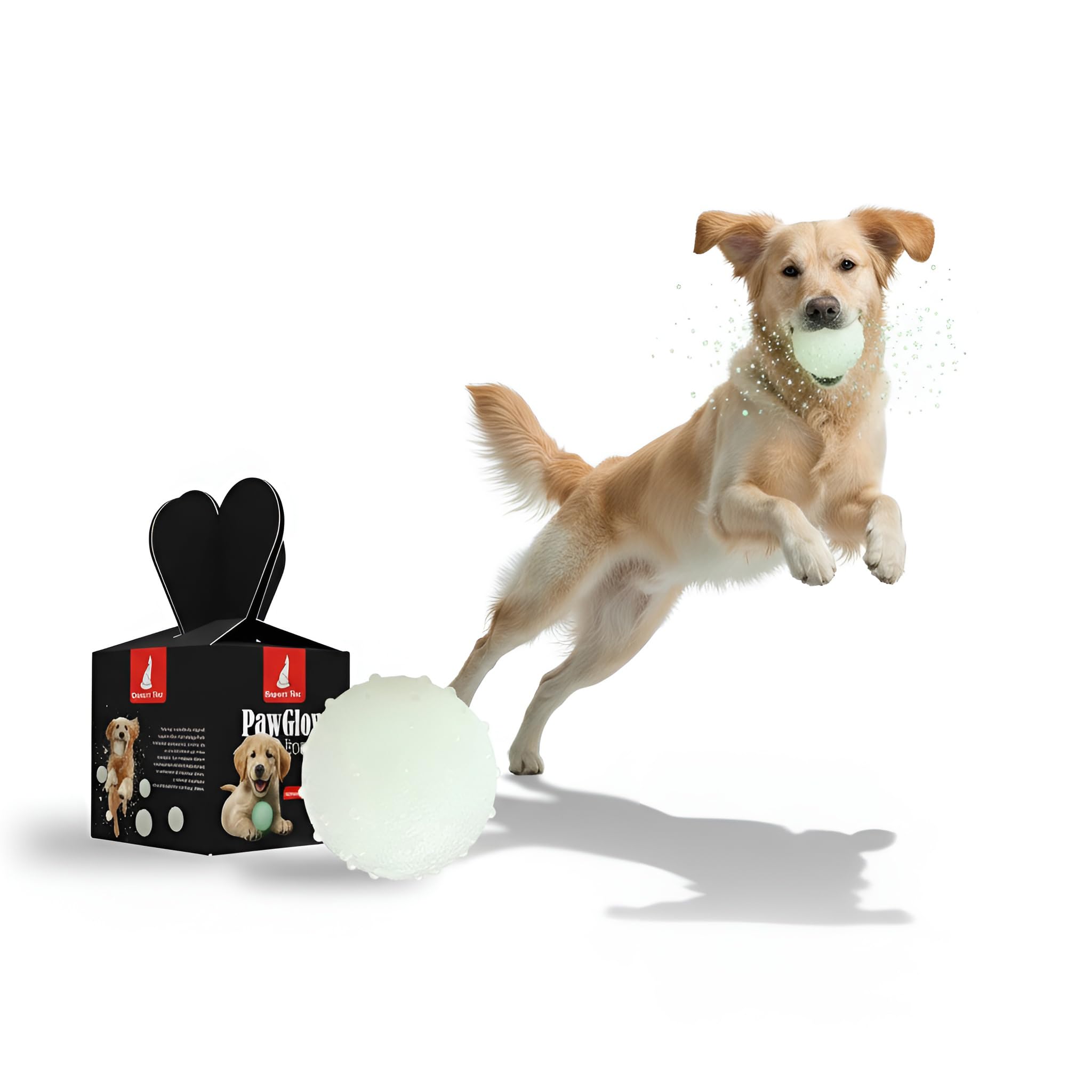 Expert Fox Pawglow Bounce Dog Ball Toy, 6.5 Cm