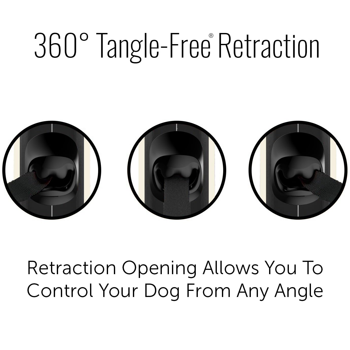 TUG Retractable Dog Leash with Waste Bag Dispenser, Small, Cream, Model T008-SCRM