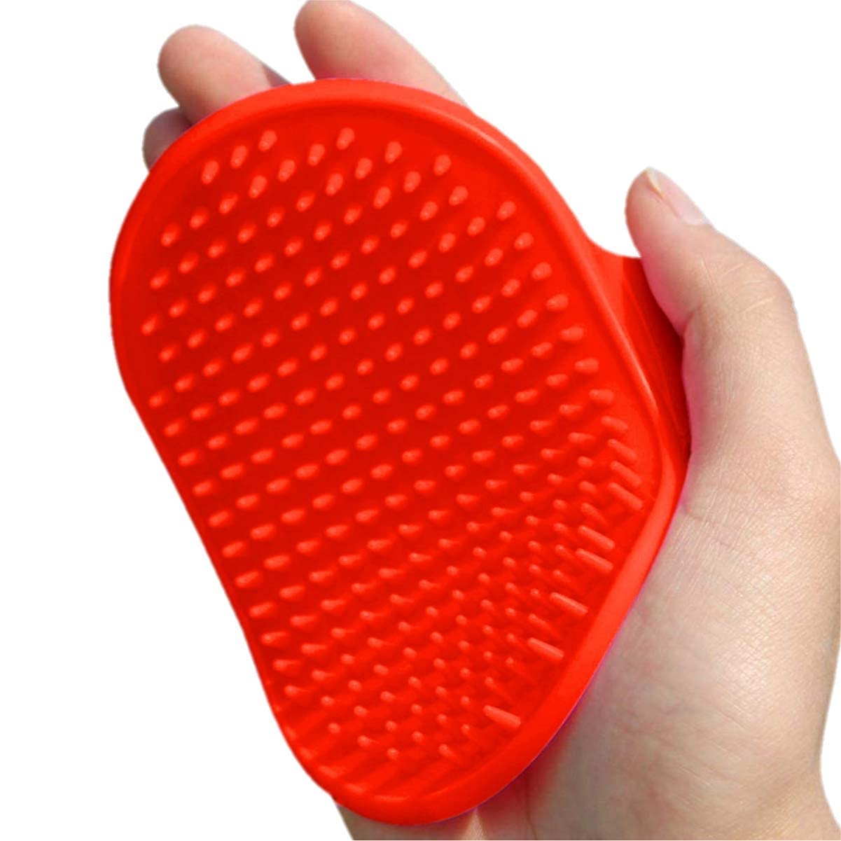 Psk Pet Mart Bathing And Grooming Hand Brush With Rubber Bristles For Dogs And Cats  1 Piece