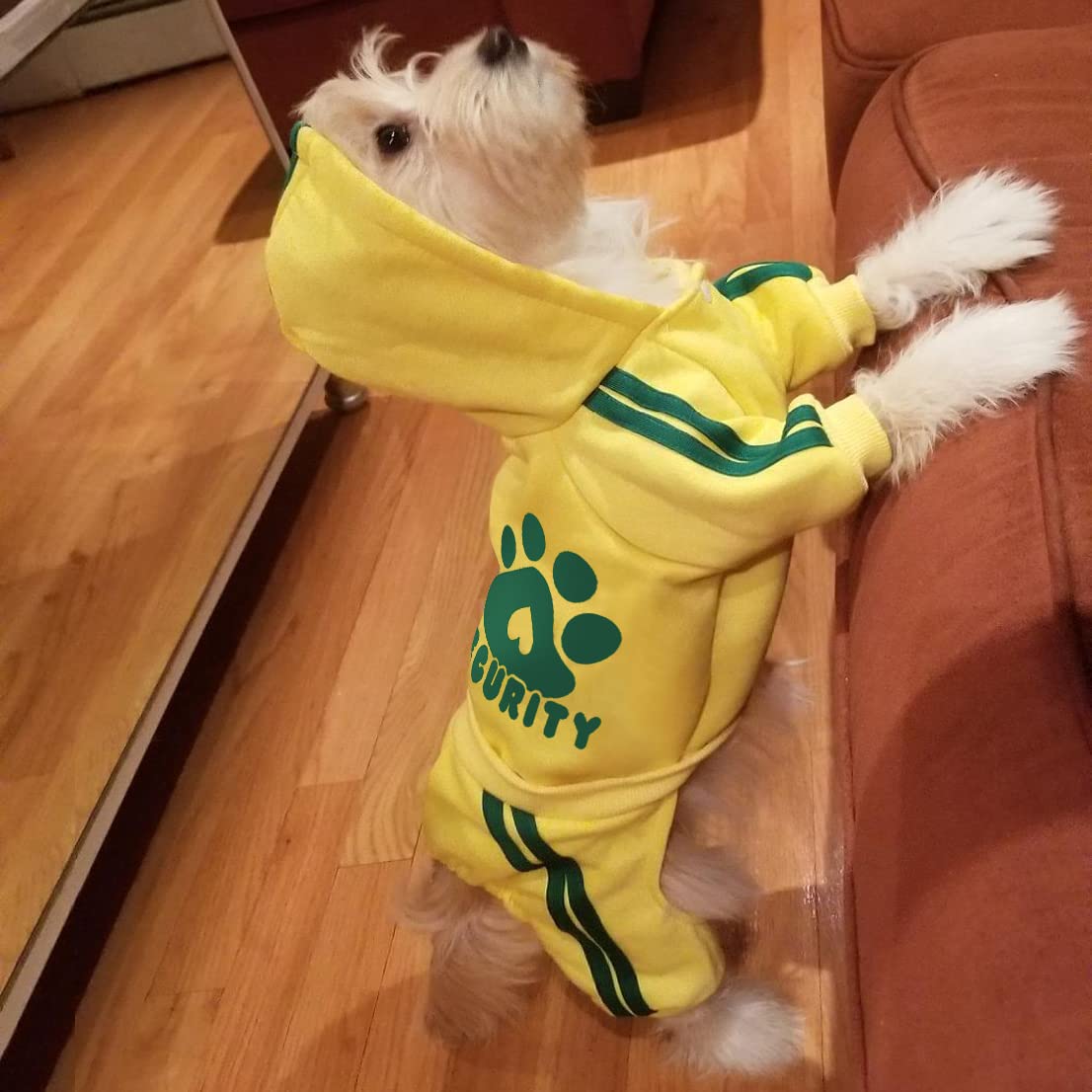 Otunrues Dog Hoodie Security Clothes 4 Legs Jumpsuit Sweatshirt Hoodies Soft & Warm Dog Outfit Pullover Dog Winter Clothes Sweat