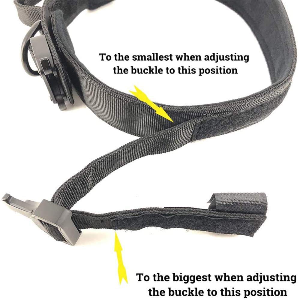 Tactical Dog Collar Military Dog Collar Adjustable Nylon Dog Collar Heavy Duty Metal Buckle With Handle For Dog Training (Green,Xl)