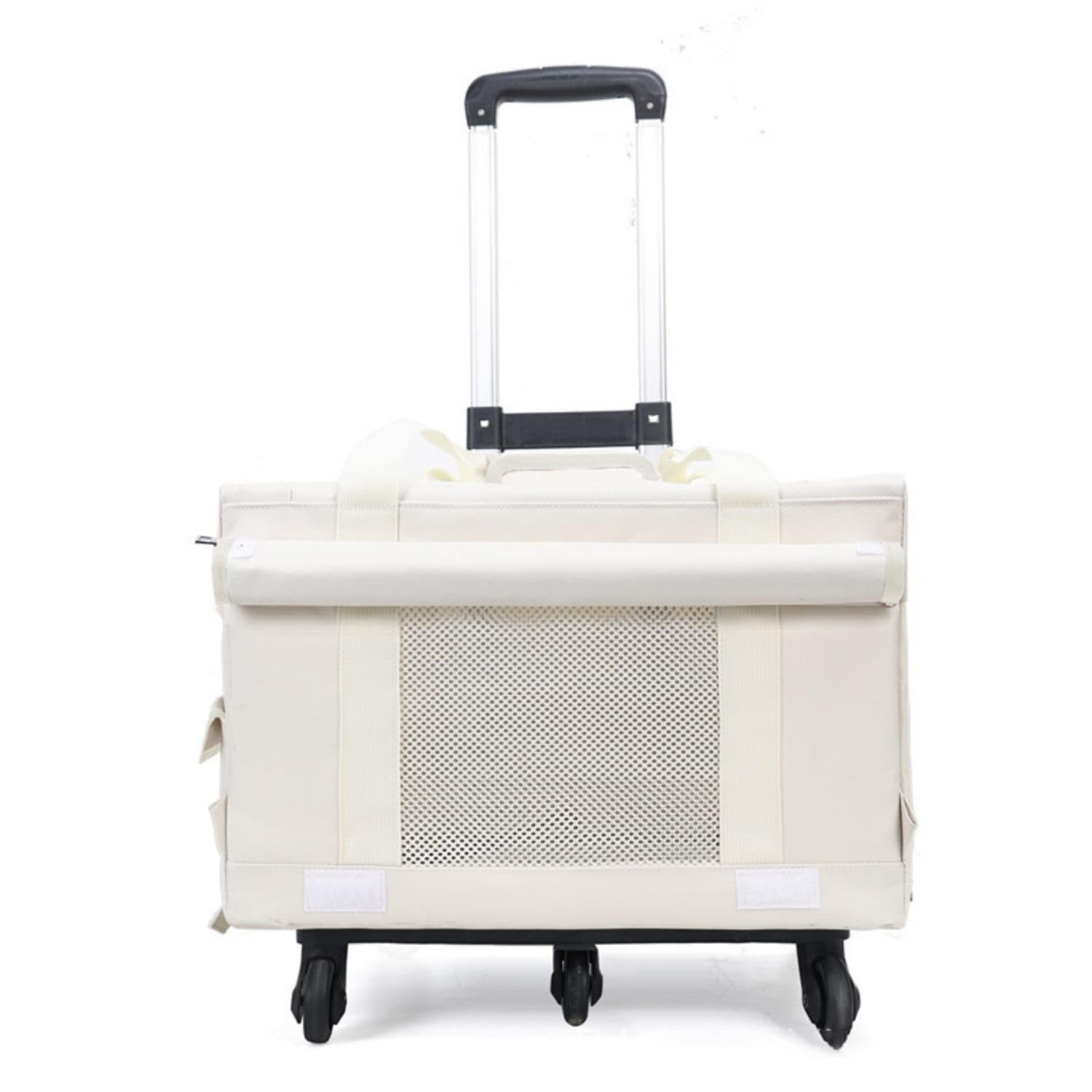 SoftSided Pet Carrier with Telescopic Handle Foldable Pet Carrier Trolley Breathable Travel Bag Portable for Cats, Small Pets,