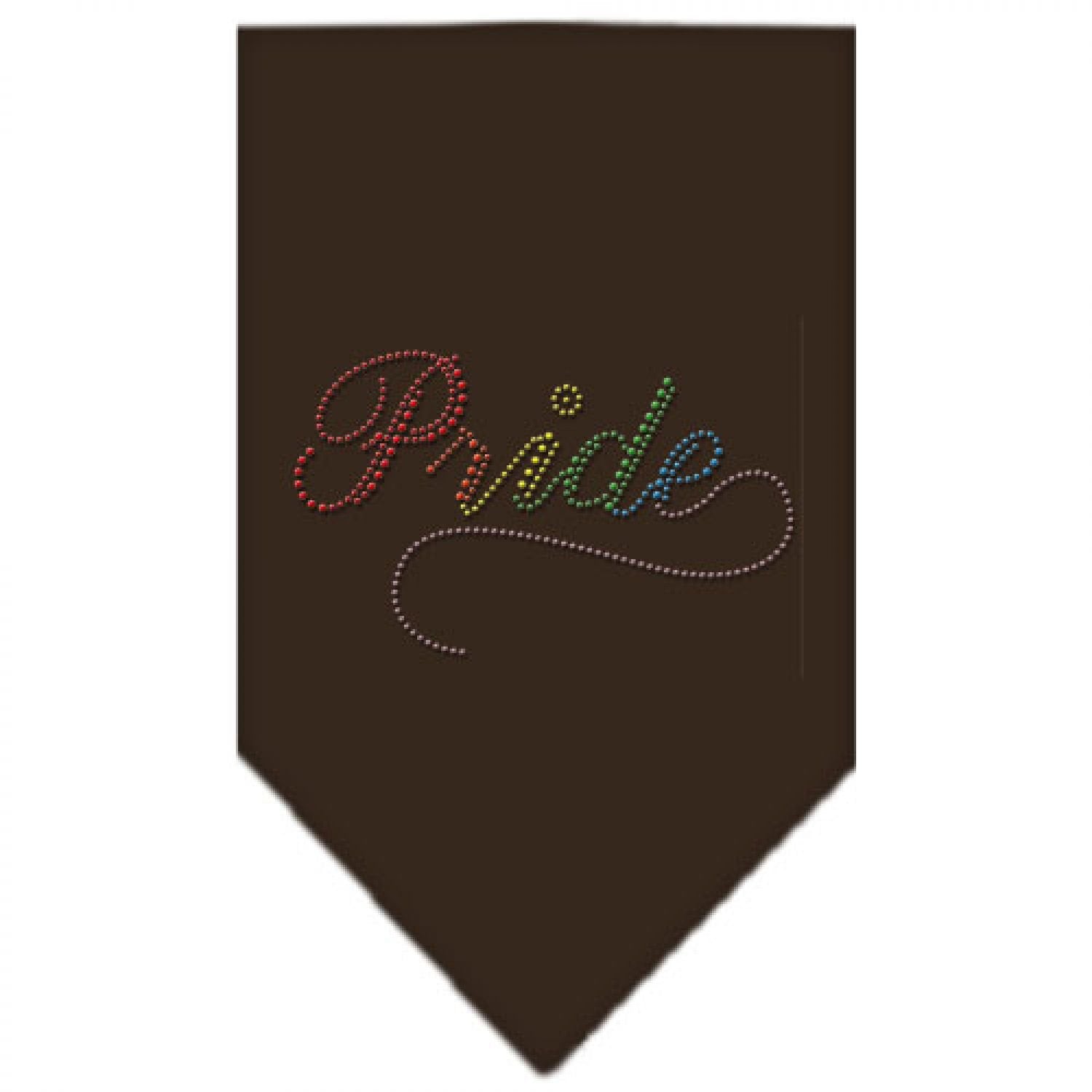 Mirage Pet Products Pride Rhinestone Bandana, Small, Cocoa