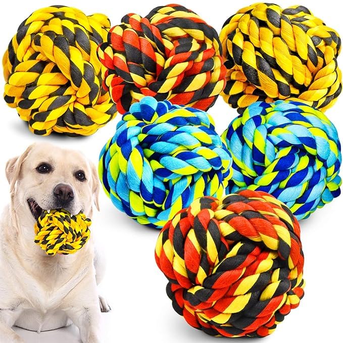 Kspups Heavy Duty Dog Toys With Tough Twisted, Indestructible Puppy Teething Chew Toy, Dental Cotton Dog Rope Toy For Medium Dog
