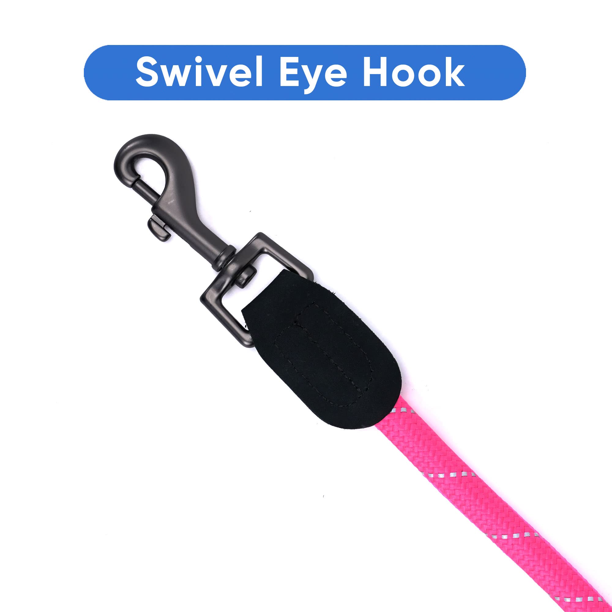 Pawtitas 6Ft Training Dog Leash Durable Small Rope Leash For Dogs Premium Quality Heavy Duty Rope Lead Strong And Comfortable - Pink Puppy Leash