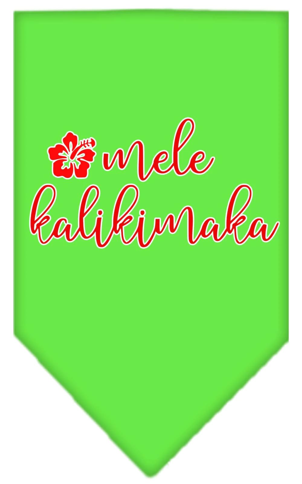 Christmas Pet and Dog Bandana Screen Printed, "Mele Kalikimaka" Cocoa Small