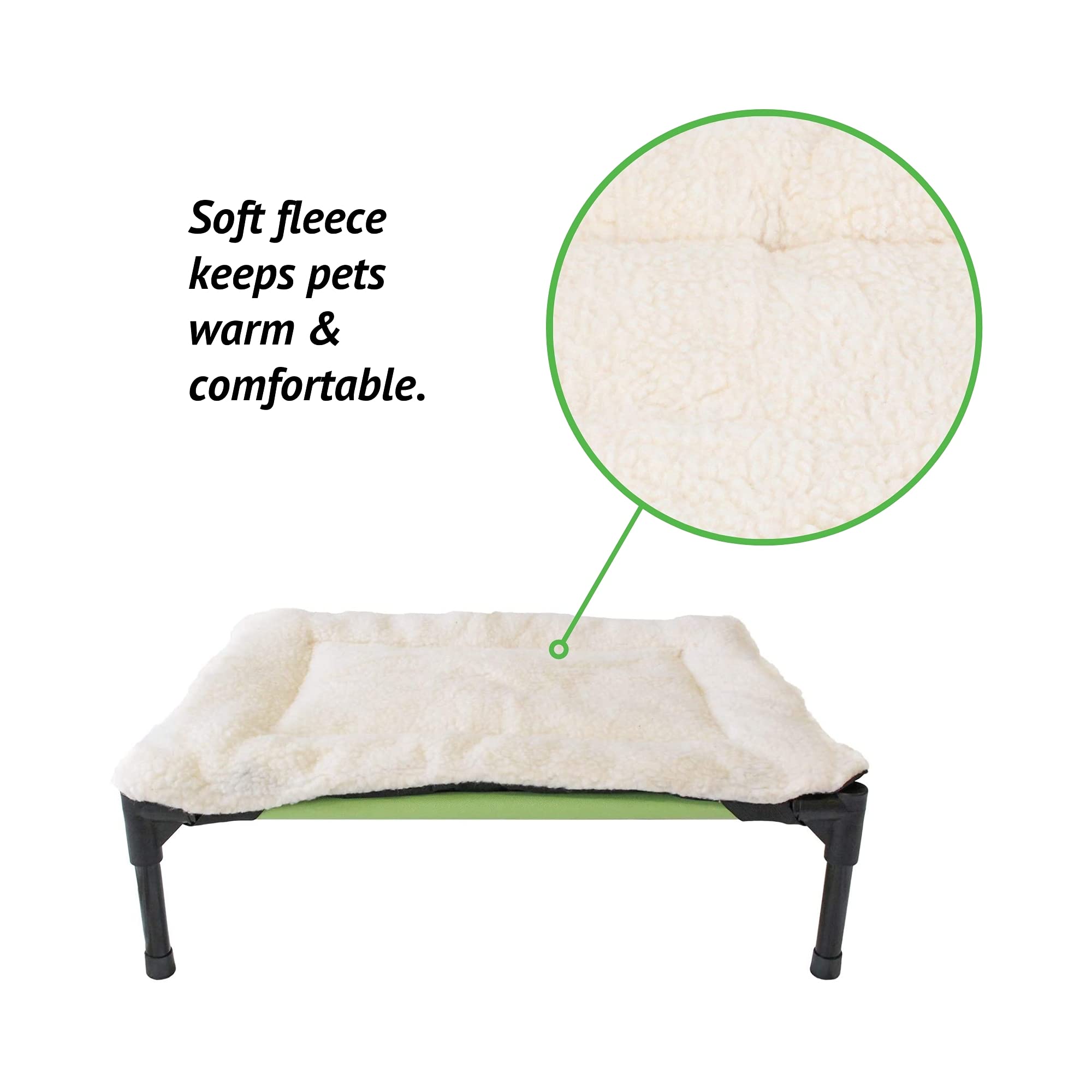 Midlee Fleece Dog Bed Topper for Dog Cot Beds (Small)