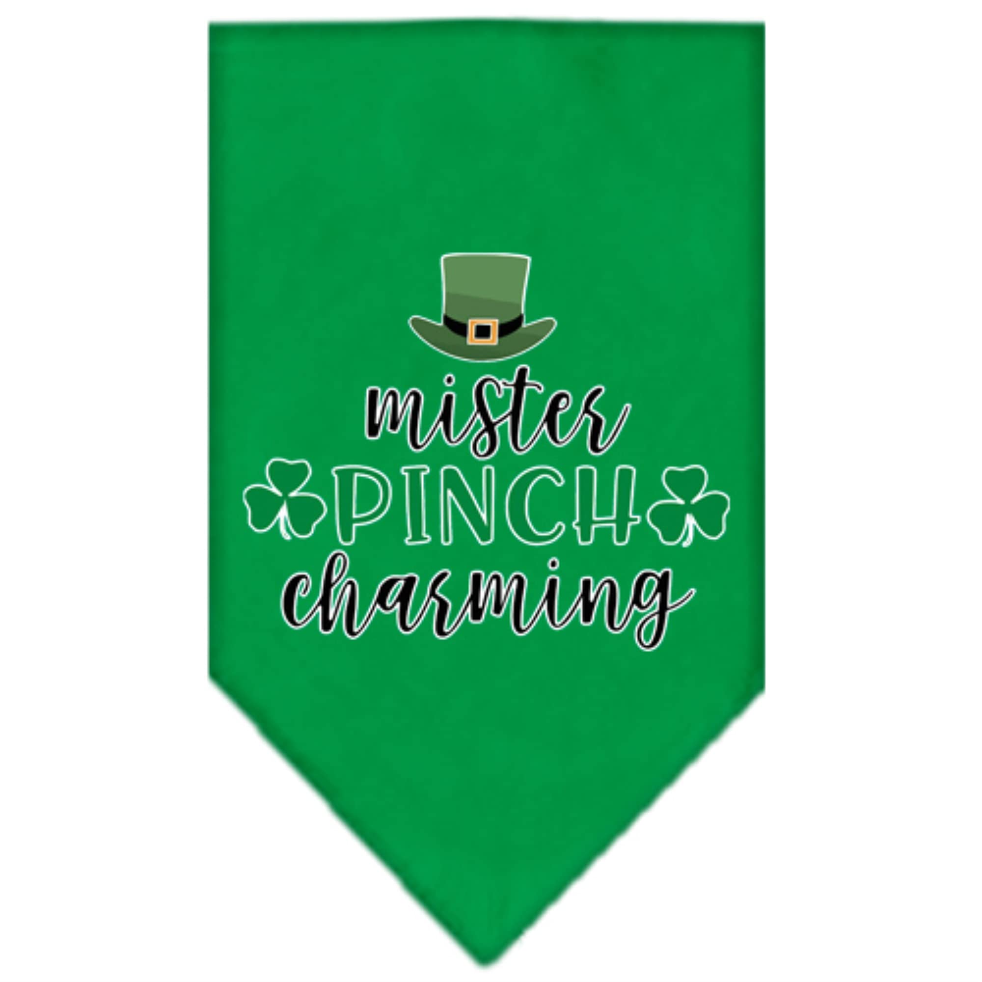 Mirage Pet Products Mister Pinch Charming Screen Print Bandana Emerald Green Small