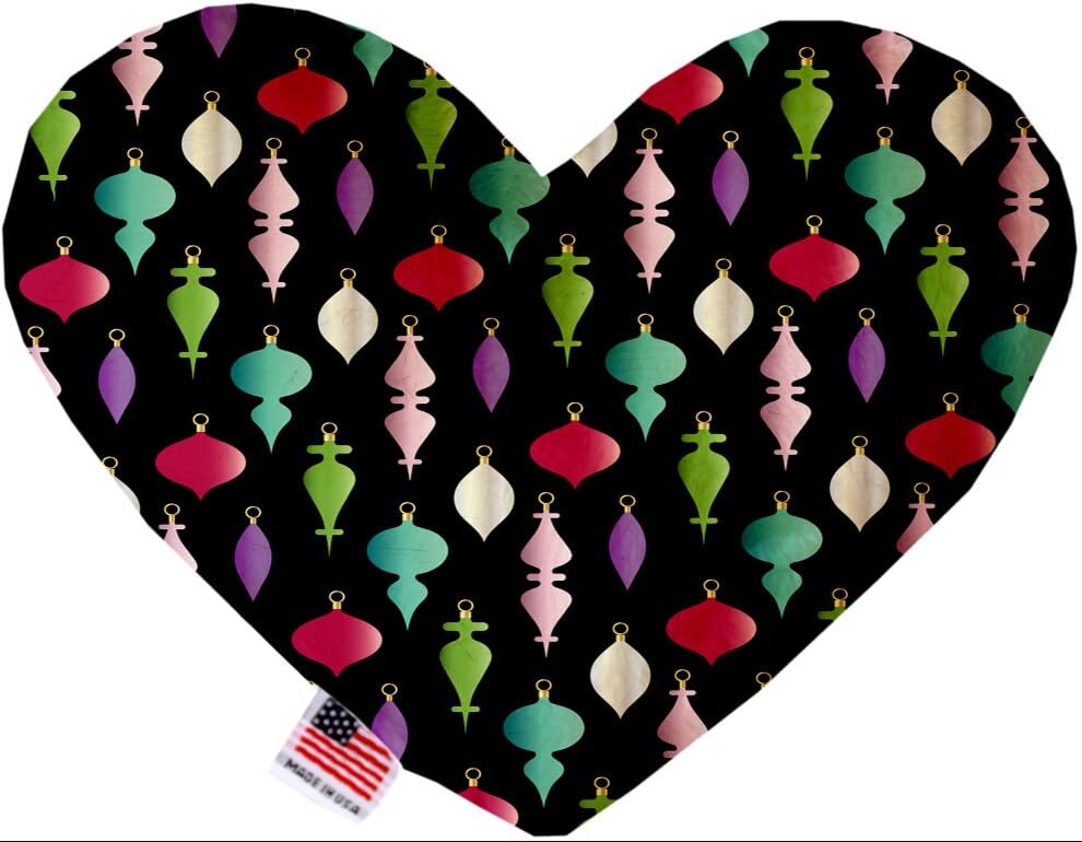 Christmas Pet and Dog Plush Heart or Bone Toy, "Candy Cane Lane Group" (Available in different sizes and 8 different patterns!) ClassicChristmaOrn. 8" Plush Heart