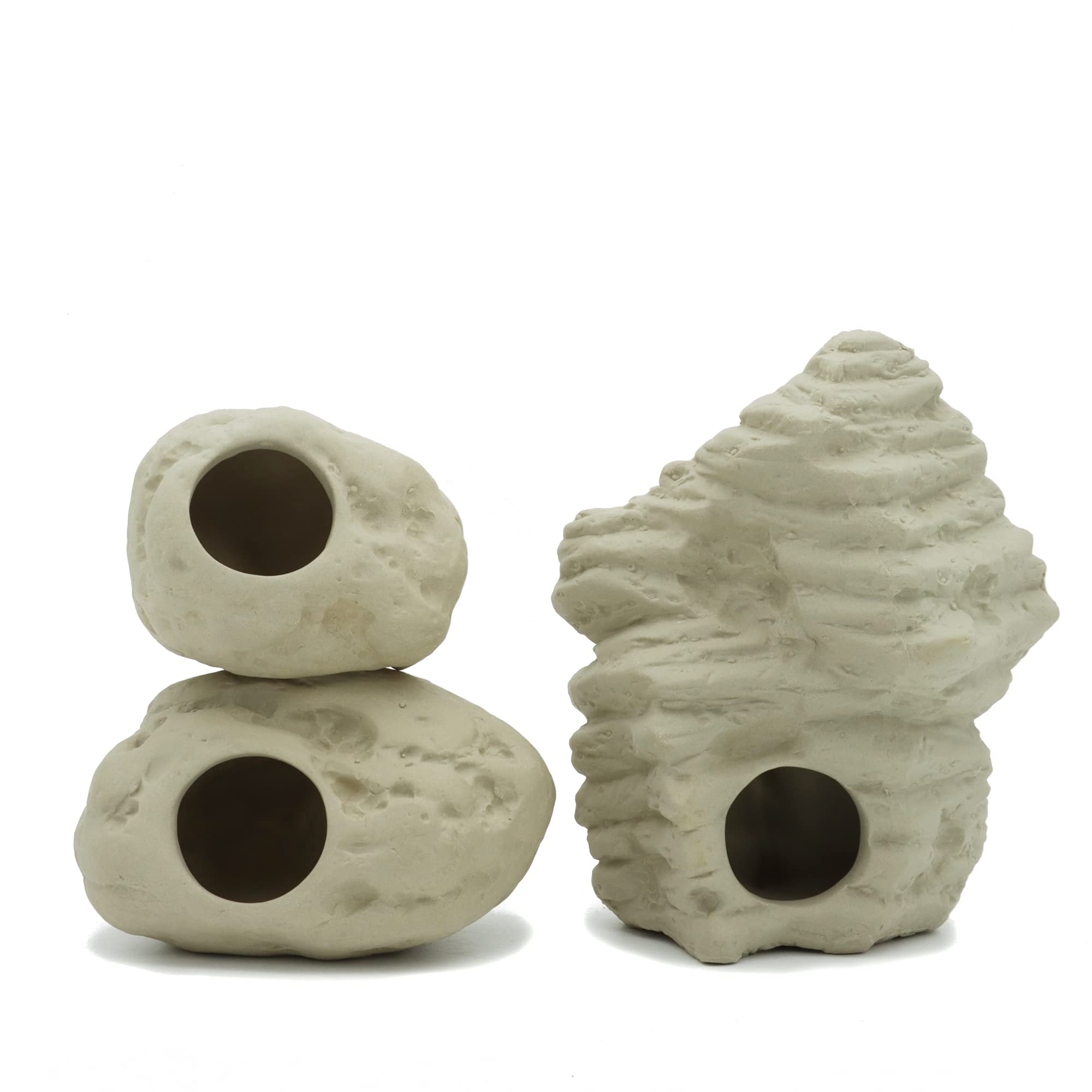 Alegi Aquarium Decoration Rock Caves, Betta Fish Tank Accessories Hideout, Cichlid Stackable Cave Hiding (Small & Medium & Large
