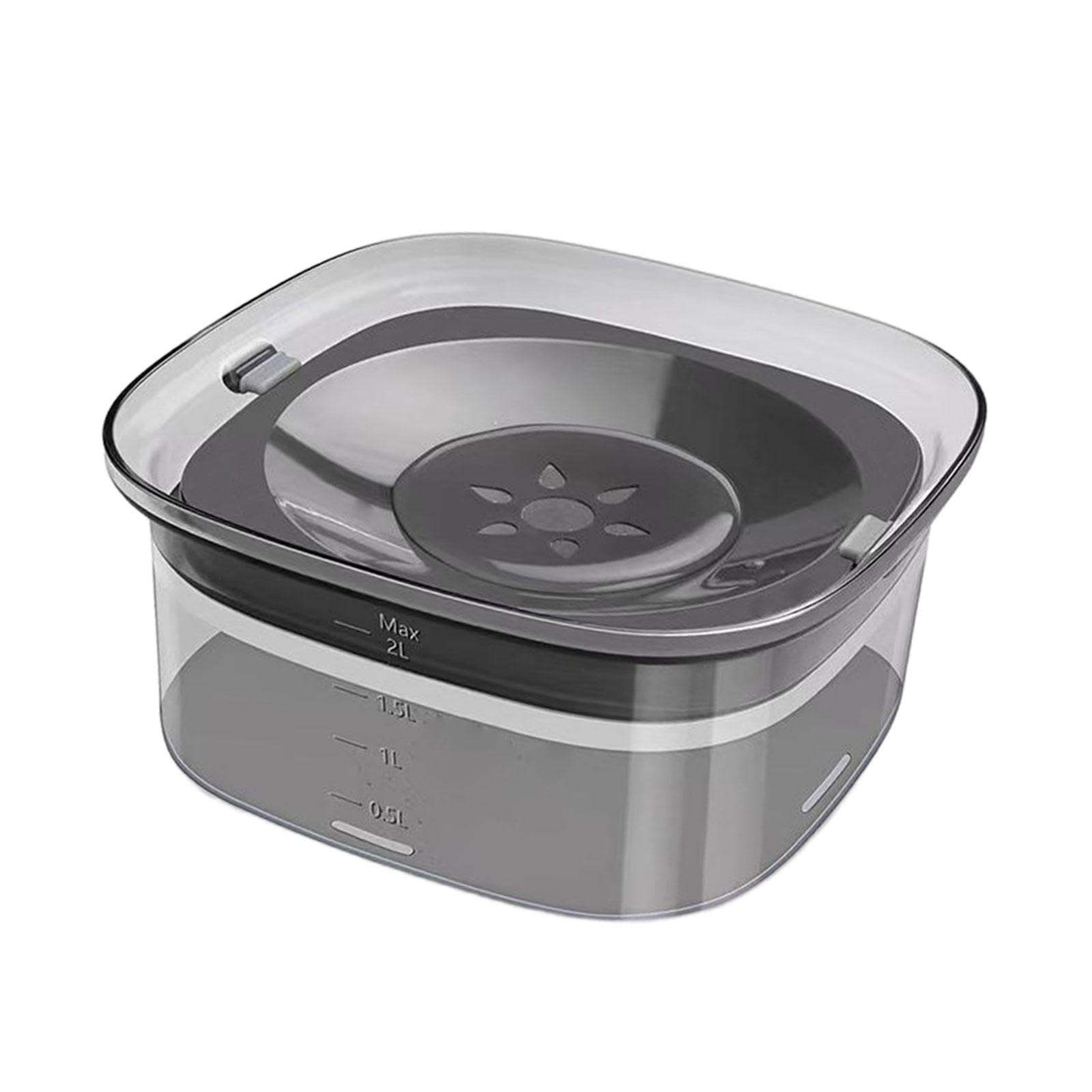 Enakshi (Label) Dog Water Bowl For Medium And Large Dogs Spillproof Travel No Spill Dog Dish Gray | Pet Supplies | Dog Supplies