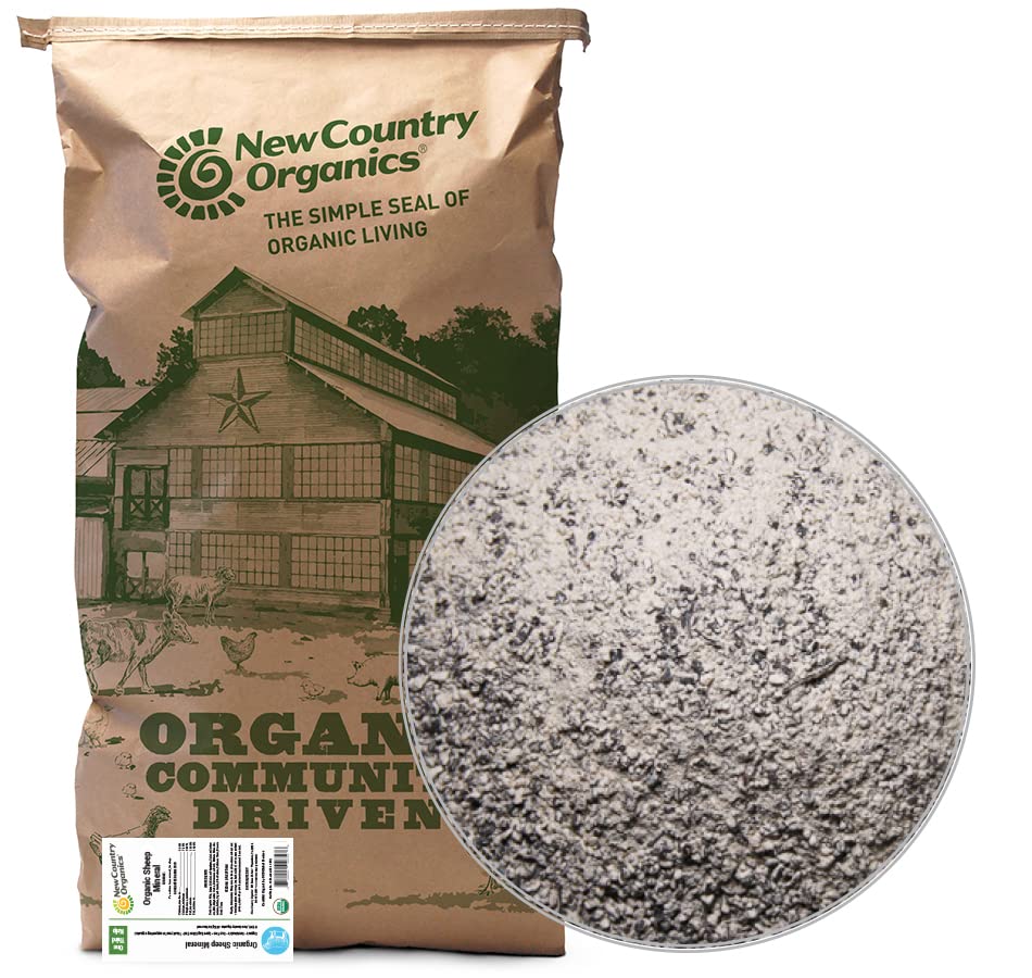 New Country Organics | Healthy Sheep Kelp Based Minerals for Sheep | Certified Organic and Non-GMO Sheep Feeder | 40 lbs