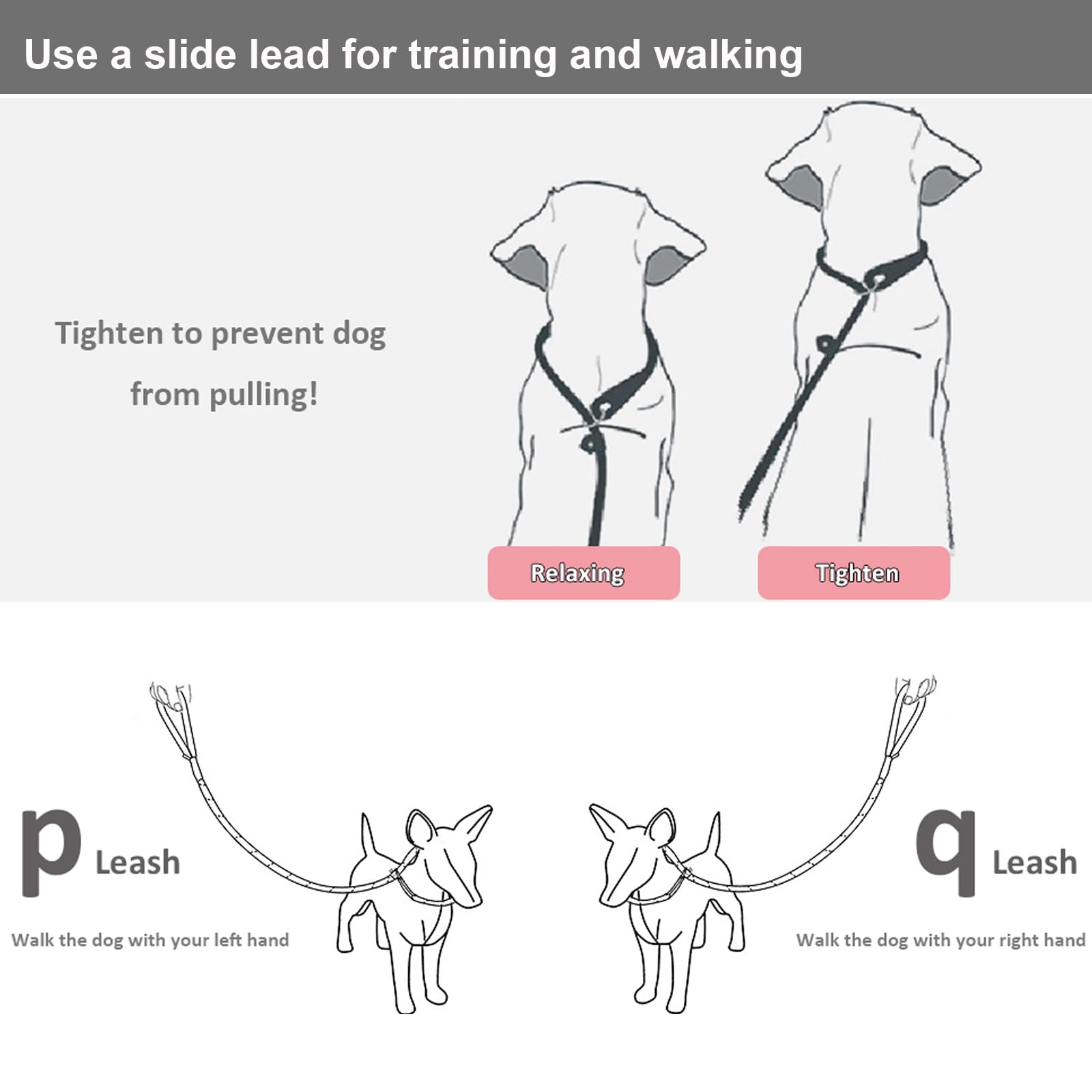Btinesful 7Ft Slip Lead Dog Leash, Strong Nylon Rope Leash, 1/4 Inch Diam Dog Training Lead For Small Medium Large Dogs, Wine Re