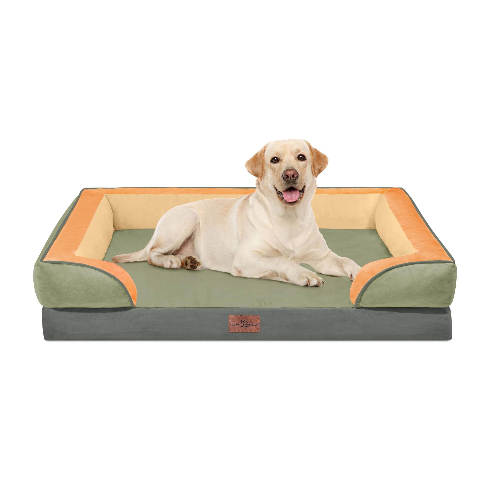 Comfort Expression Orthopedic Dog Bed for Extra Large Dogs 42x30 Inch, Waterproof Egg Crate Foam XL Pet Bed, Gifts for Christmas