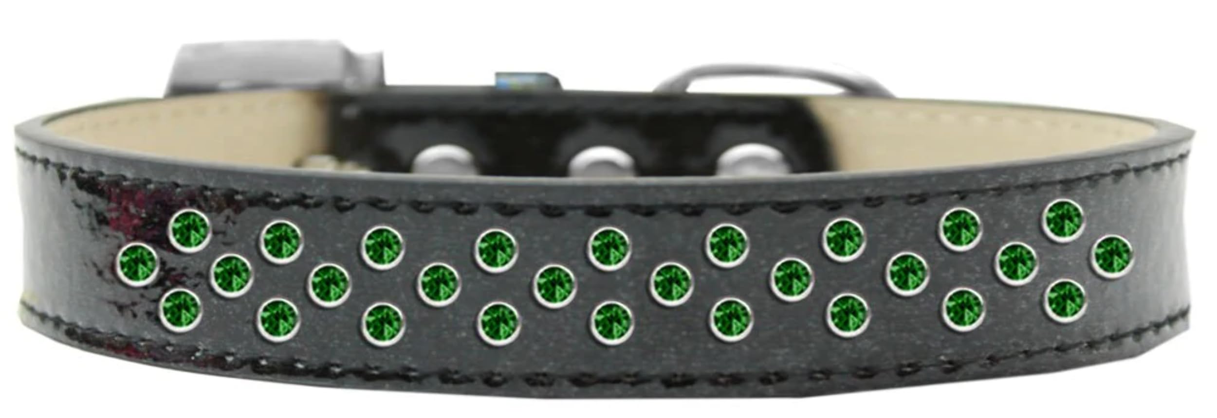 Dog, Puppy & Pet Ice Cream Collar, Emerald Green Crystal Rimsets Sprinkles Red 20
