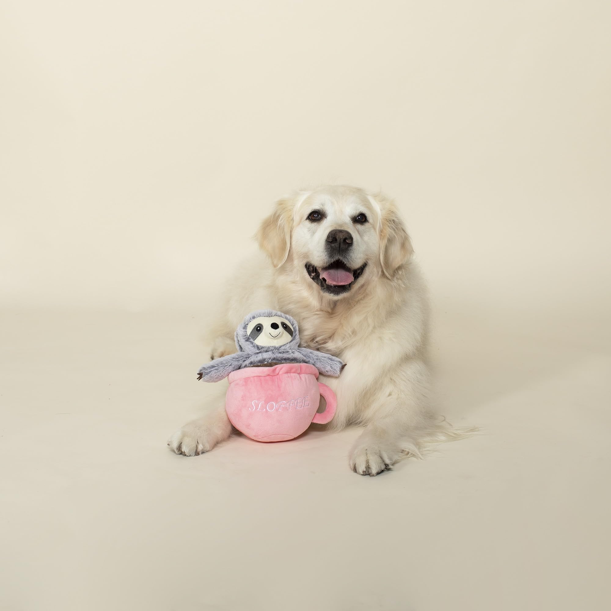 Fringe Studio Slown' Dwn for Summer Sloth Pet Toy, Sloffee (289377)