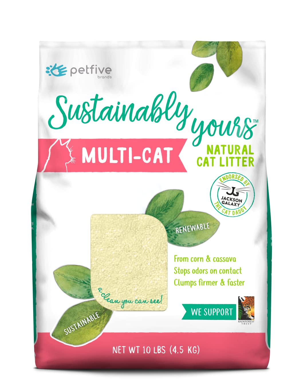 Sustainably Yours Natural Cat Litter, Multi-Cat, 10 Lbs