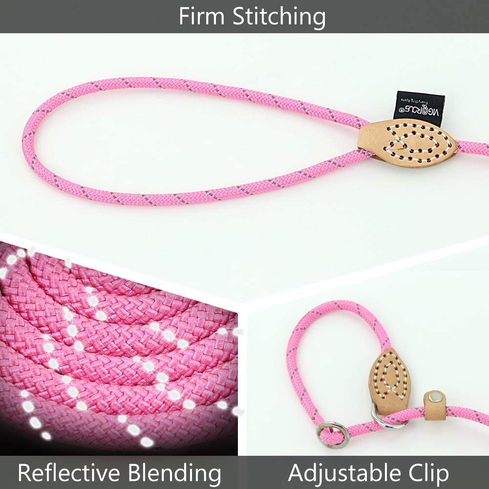 Puppy Pet Cat Dog Leash Collar Basic Accessories Reflective Retractable Dog Rope Pet Traction Belt 5Ft(Large 0.55In, 66-88Lb, Pi
