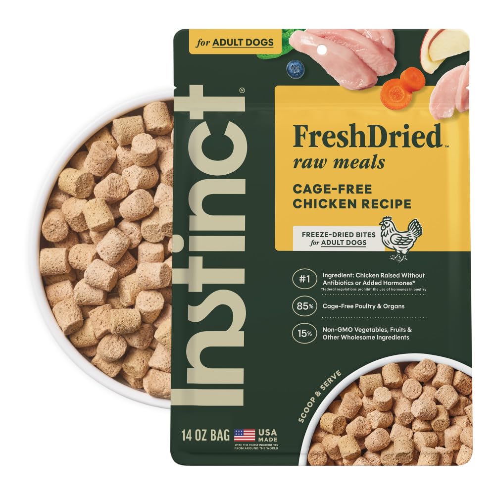 Instinct Freeze Dried Raw Meals, Natural Dry Dog Food, Grain Free - Cage Free Chicken, 14 oz. Bag