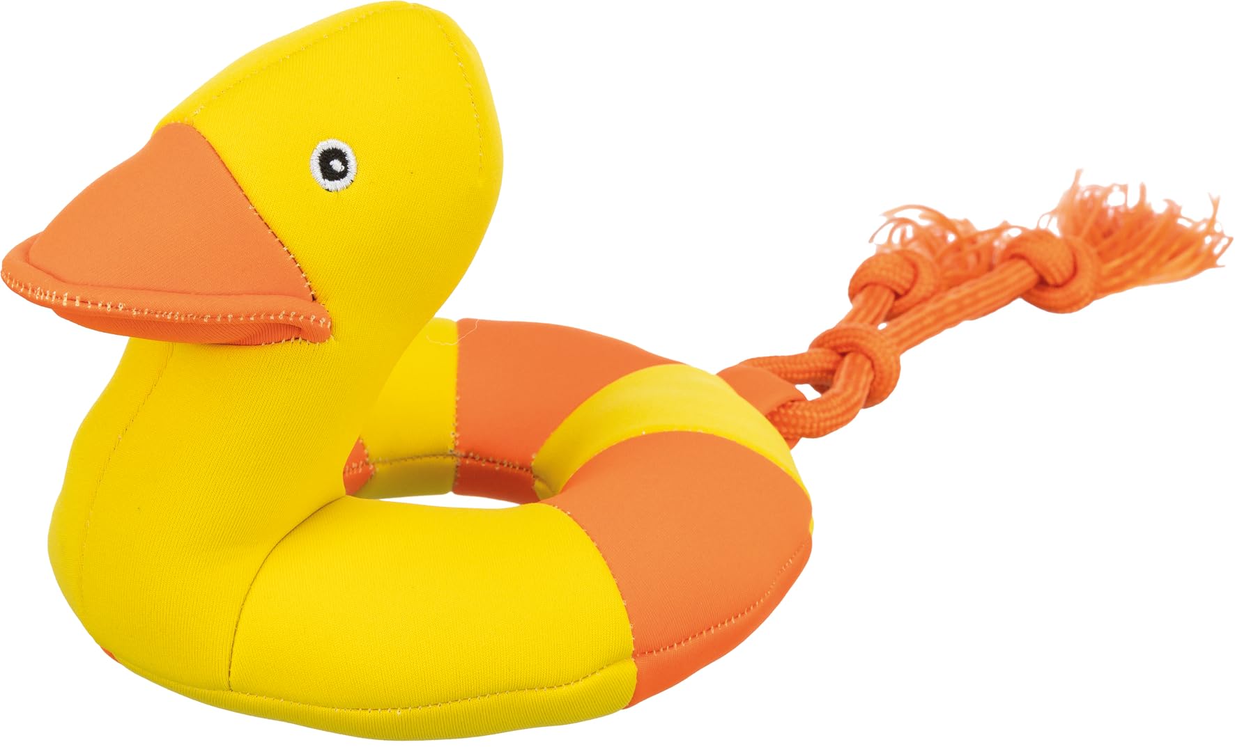 Trixie Aqua Duck On A Rope Toy For Dogs, Durable Floating Training Toy For Water Play And Fetch, Safe And Soft Polyester Materia