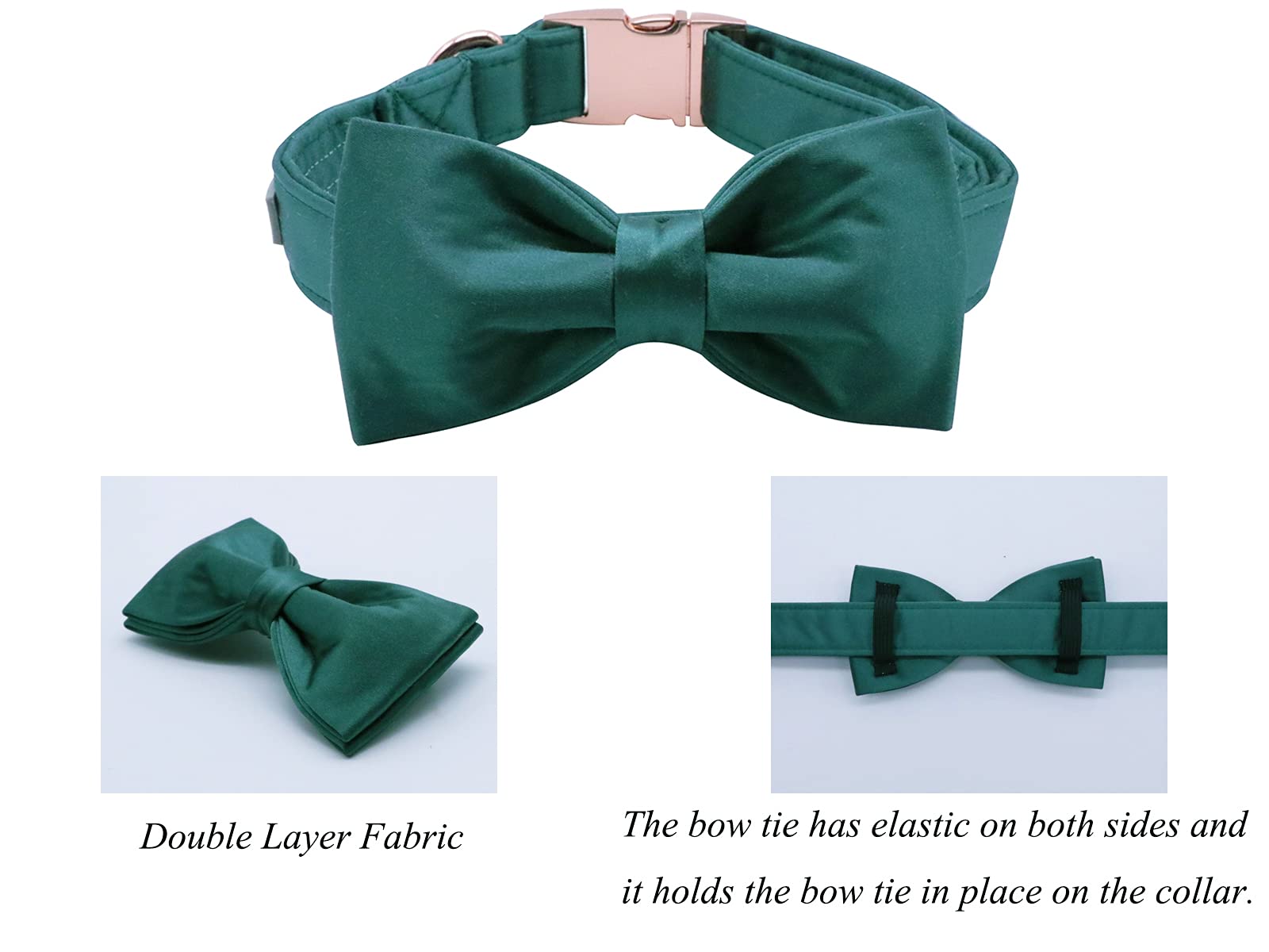 Lionet Paws Bowtie Dog Collar - Comfortable Silk Christmas Dog Collar With Detachable Bow Tie For Xlarge Dogs, Neck 16-26 Inches