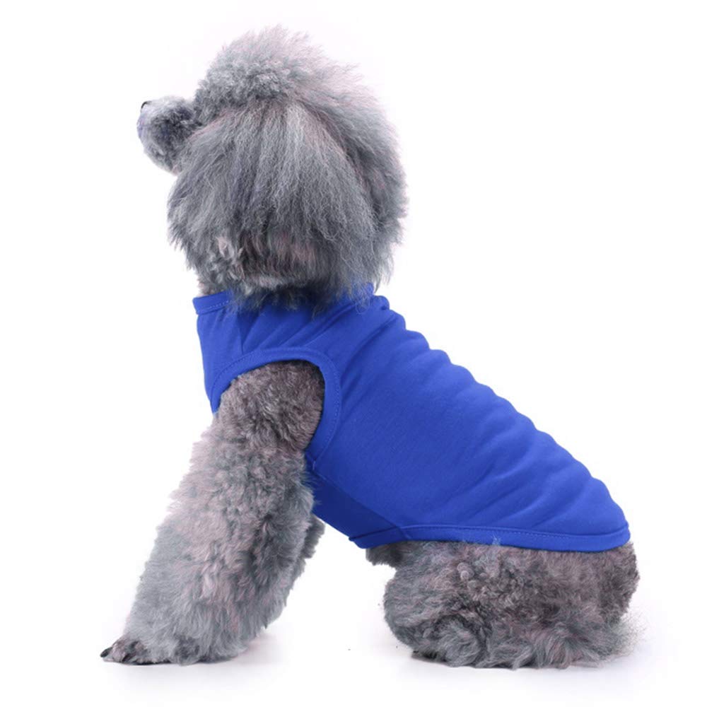 Chol&Vivi Dog Shirt Clothes, 2Pcs Blank Dog Shirts Cotton Clothes Sleeveless Fit For Small To Extra Large Size, Pet Tank Top For