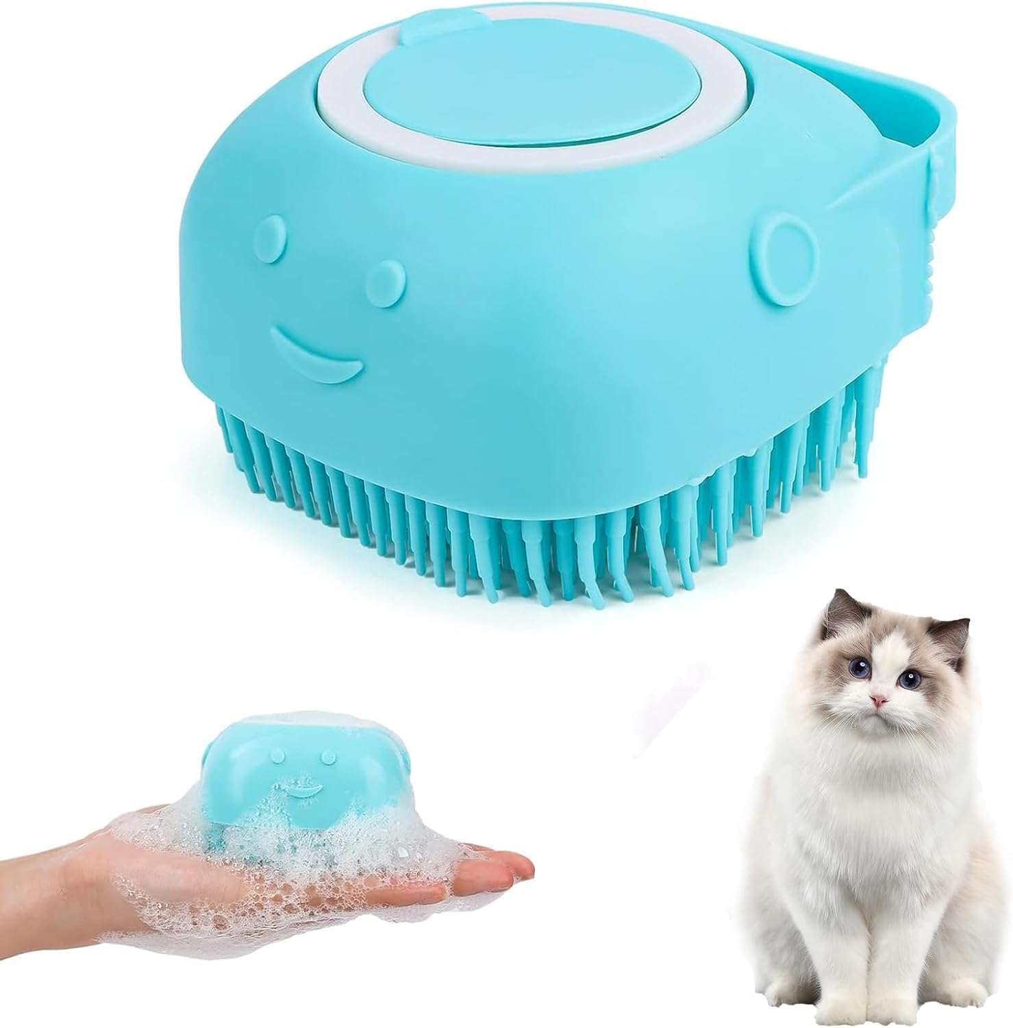 Dog Washing Brush Made Of Silicone, Pet Brush, Pet Silicone Bath Brush, Silicone Rubber Dog Grooming Brush, Ultra Soft Silicone 
