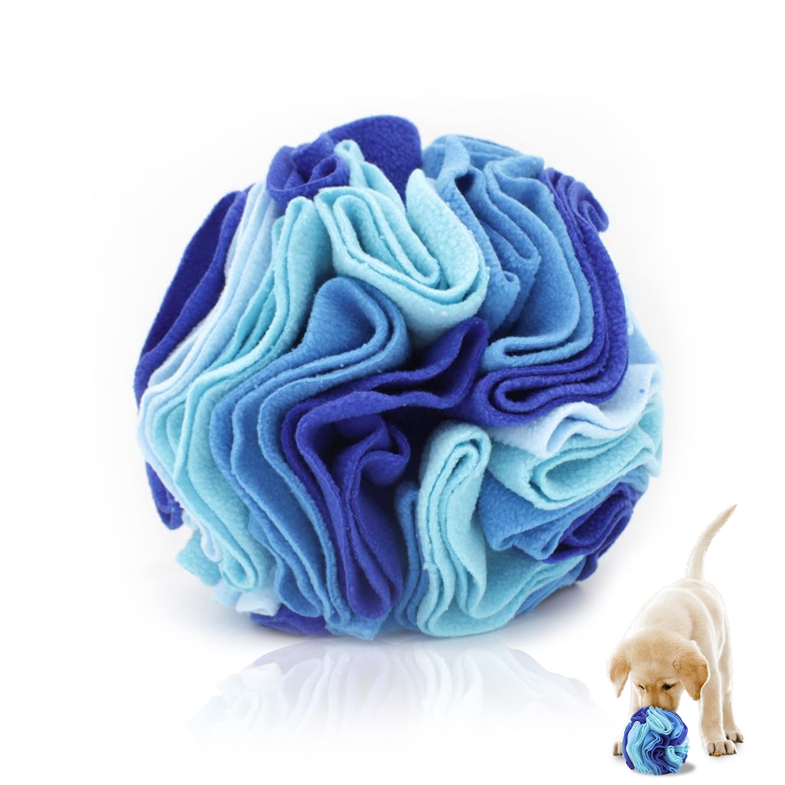 WishLotus Dog Snuffle Ball, Interactive Dog Toys Ball, Dog Brain Stimulating Puzzle Toys for Dogs, Enrichment Game Feeding Mat S