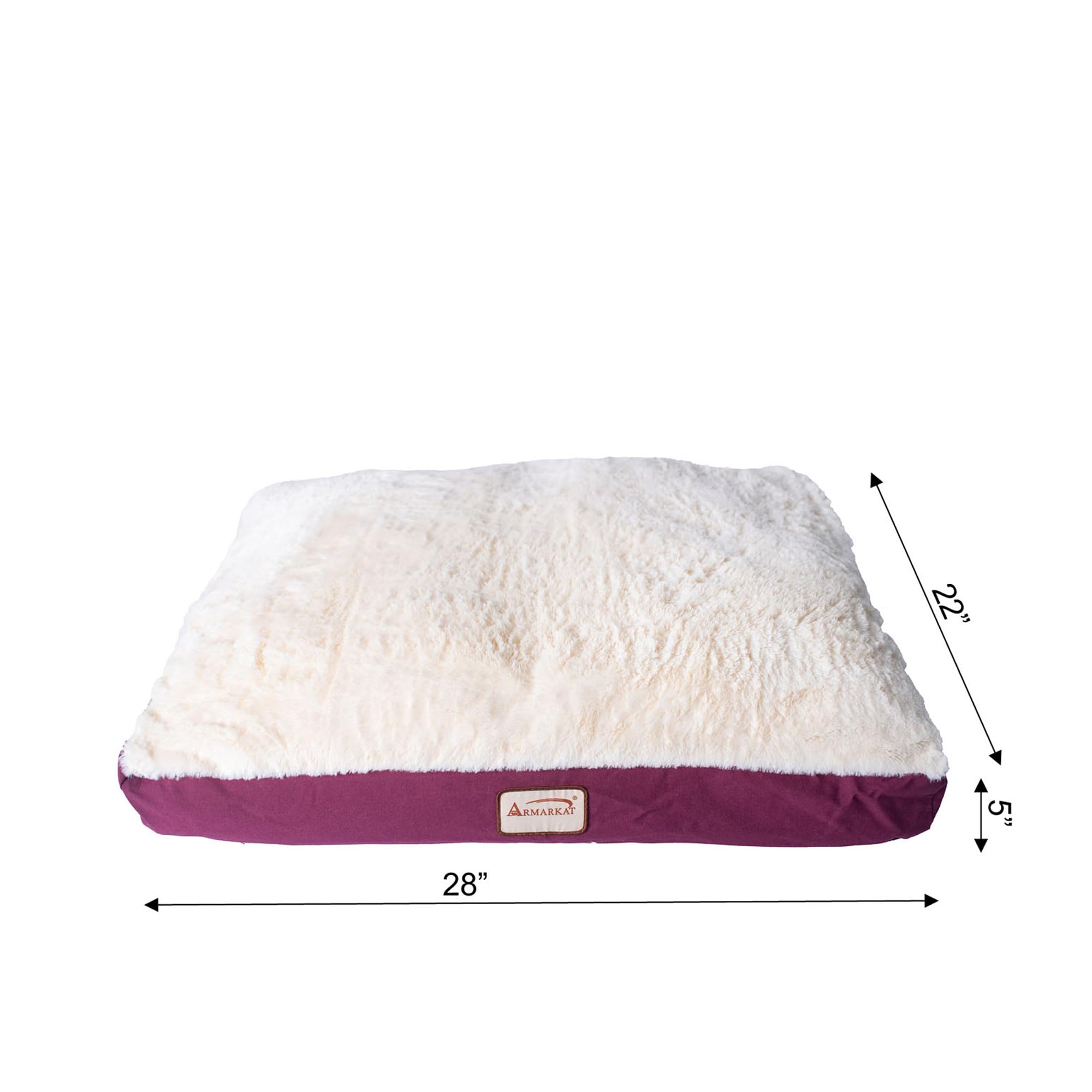 Armarkat Pet Bed Mat 28 by 22 by 5, M02HJH/MB-Medium, Ivory