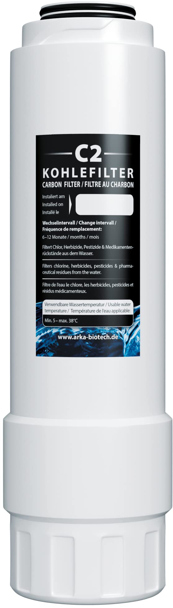 ARKA myAQUA 1900 Carbon Filter C2 - Effective Filtering of Dirt Particles and Impurities such as Chlorine and Pesticides, Improv