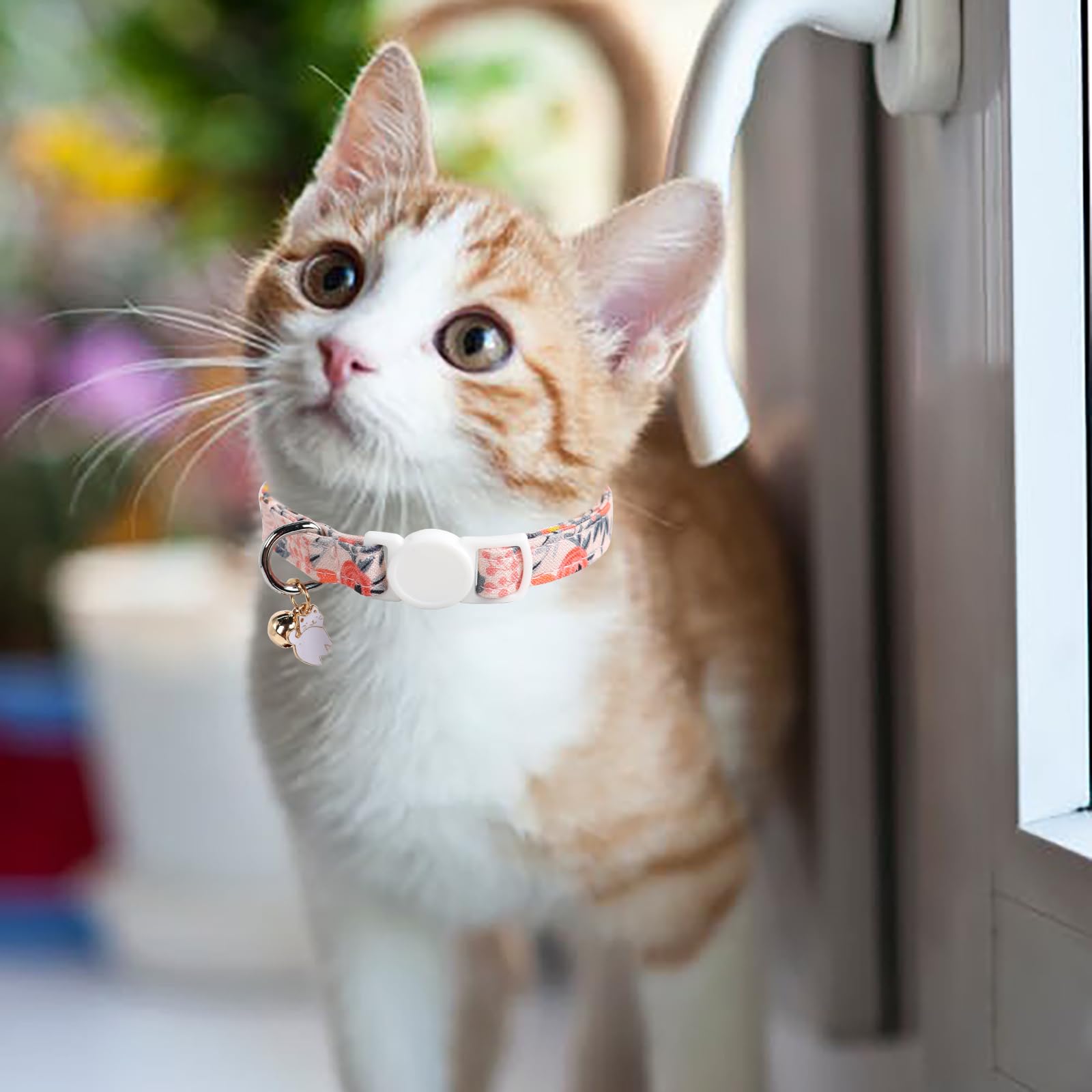 Unique Style Paws 2 Pack Kitten Collar Breakaway With Bell & Pendant, Adjustable Safety Cat Cotton Collars For Girl Boy Cats And